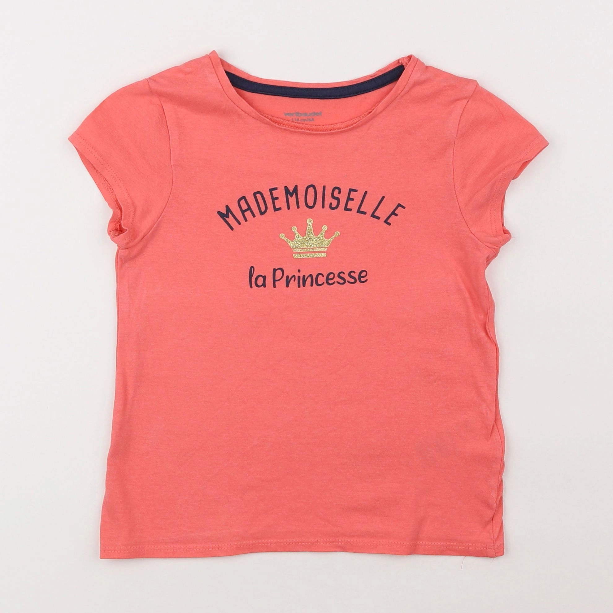 Vertbaudet - tee-shirt rose - 6 ans