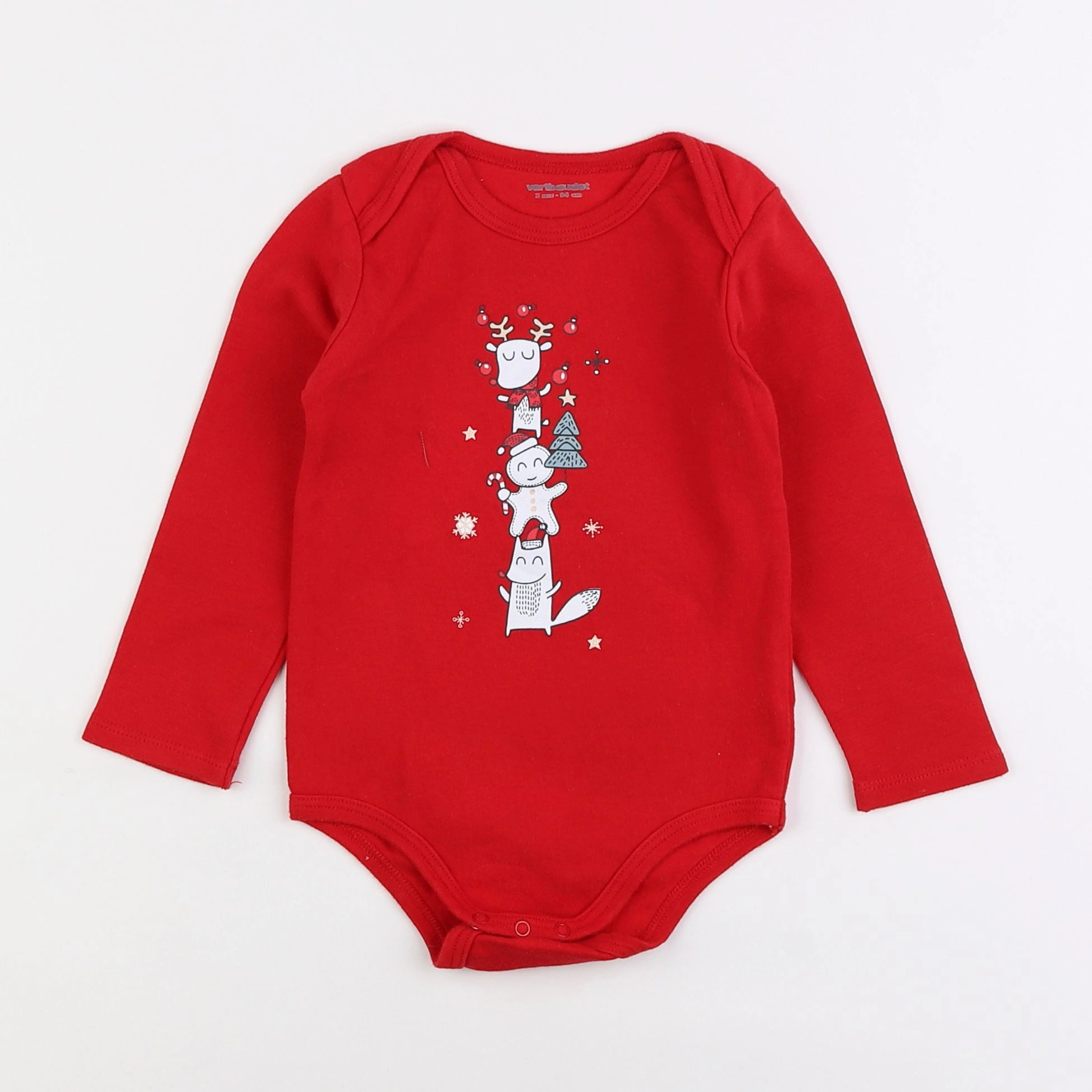 Vertbaudet - body rouge - 3 ans