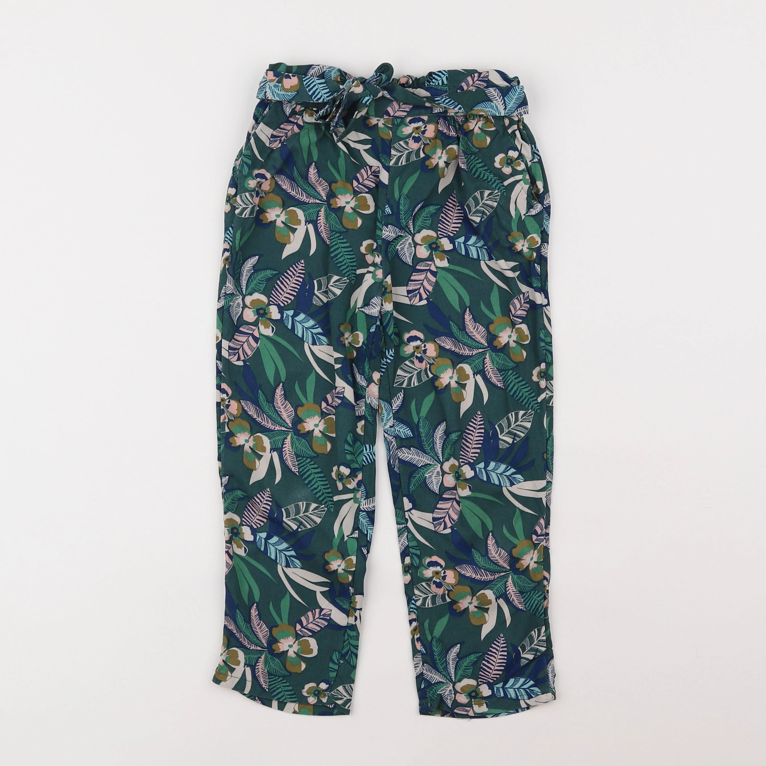 Vertbaudet - pantalon vert - 4 ans