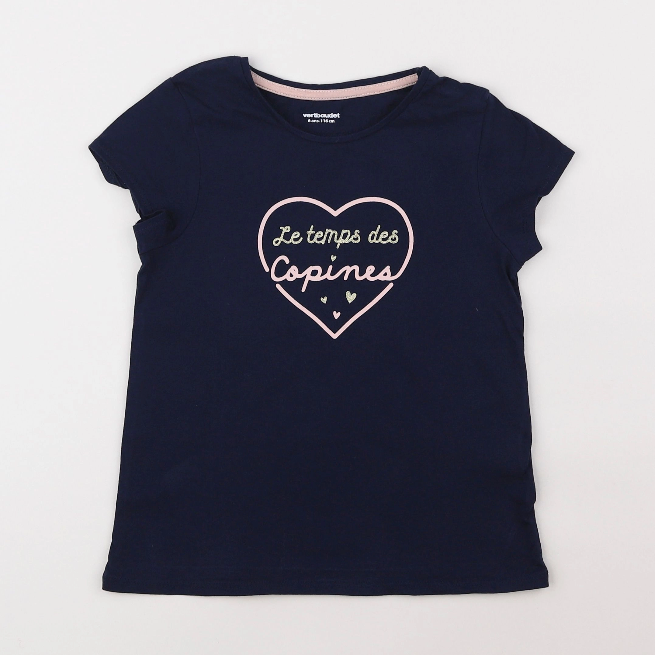 Vertbaudet - tee-shirt bleu - 6 ans