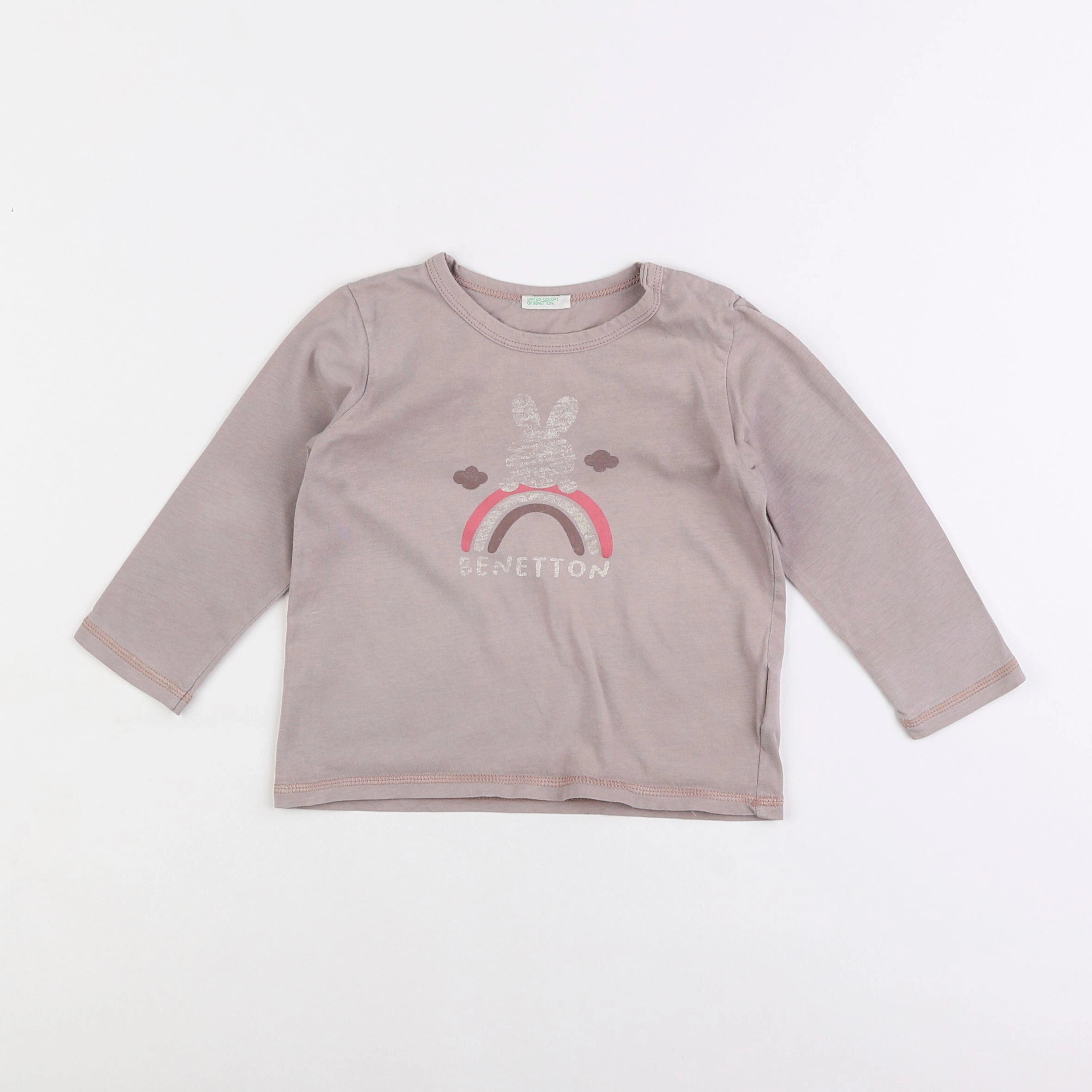 Benetton - tee-shirt violet - 12/18 mois