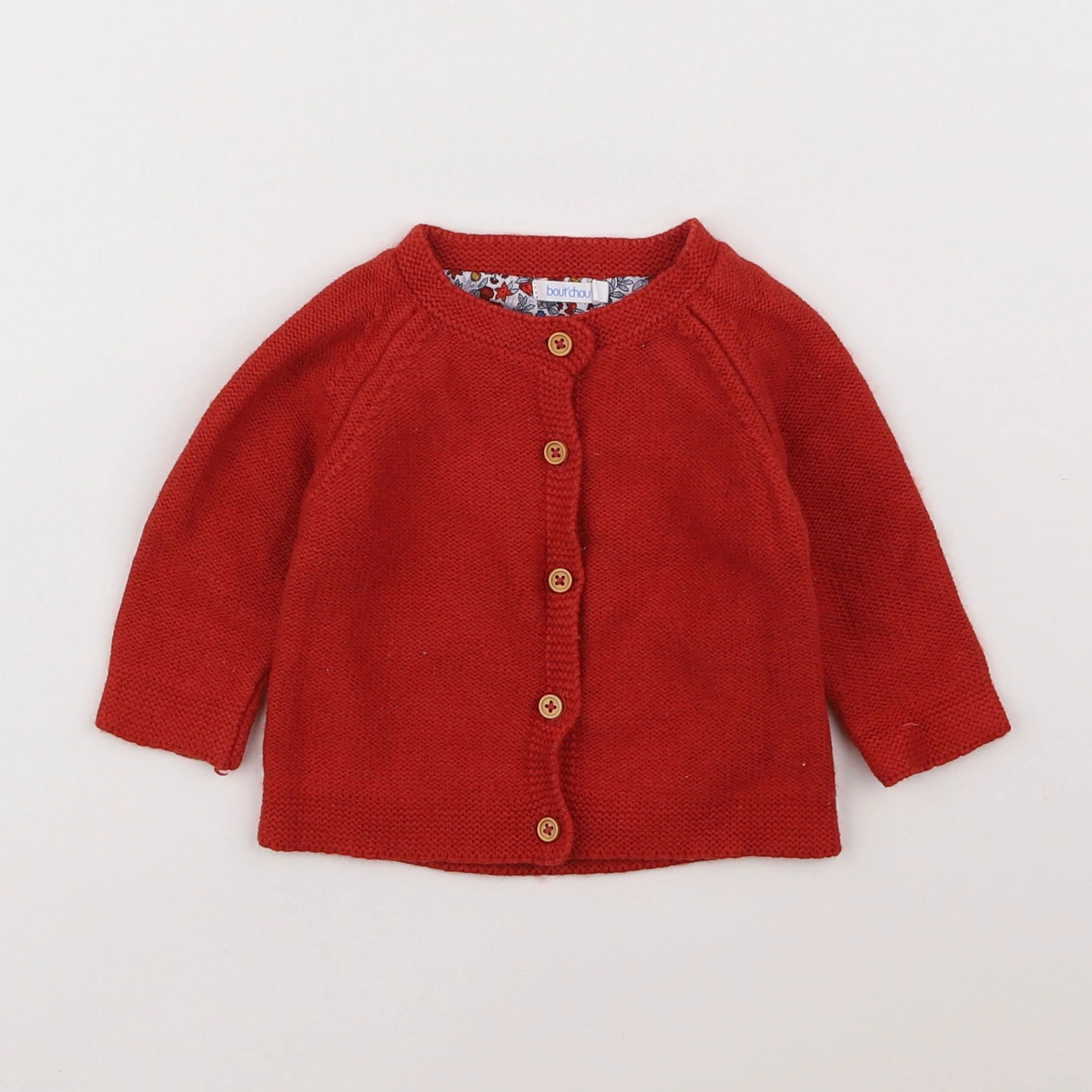 Boutchou - gilet rouge - 6 mois