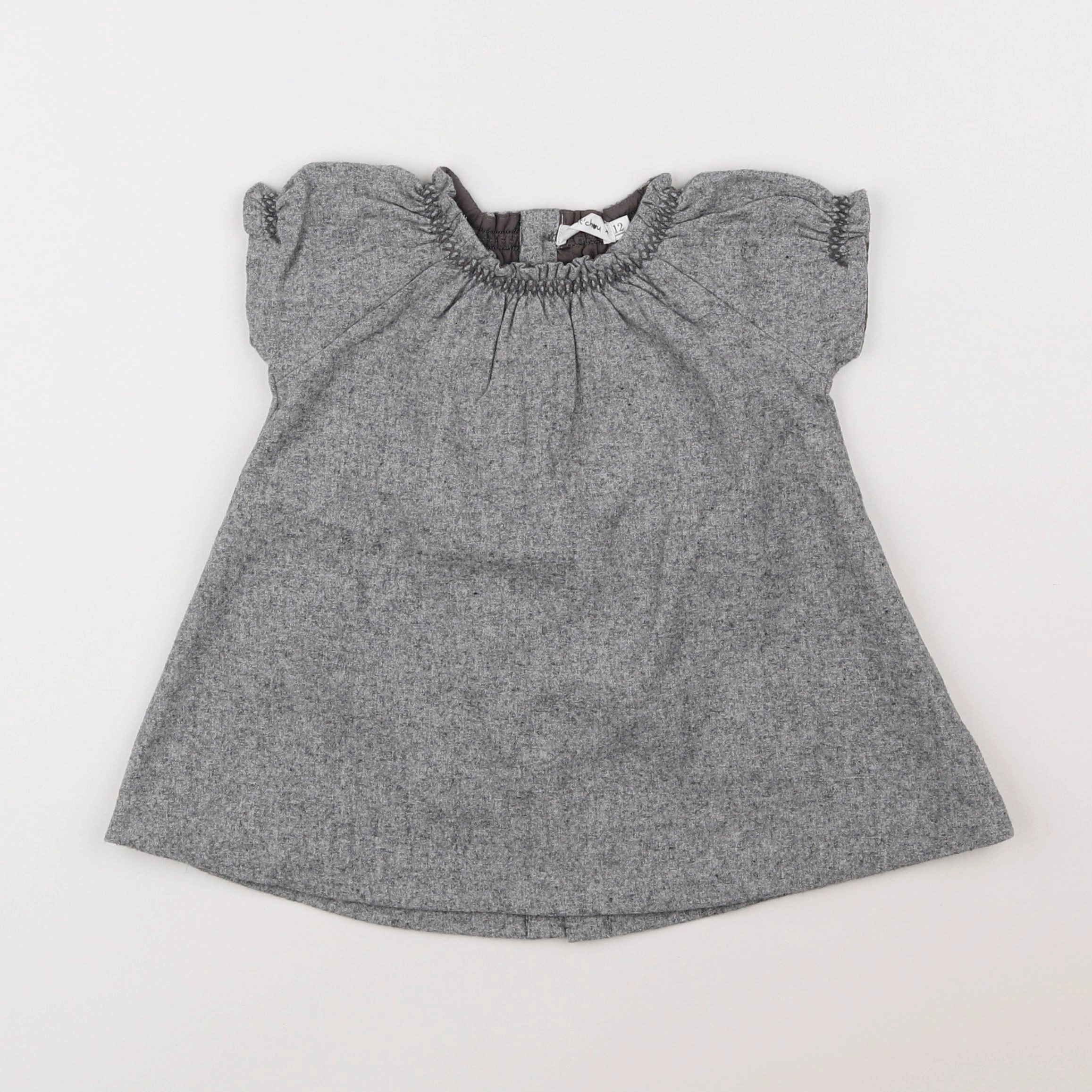 Boutchou - robe gris - 12 mois