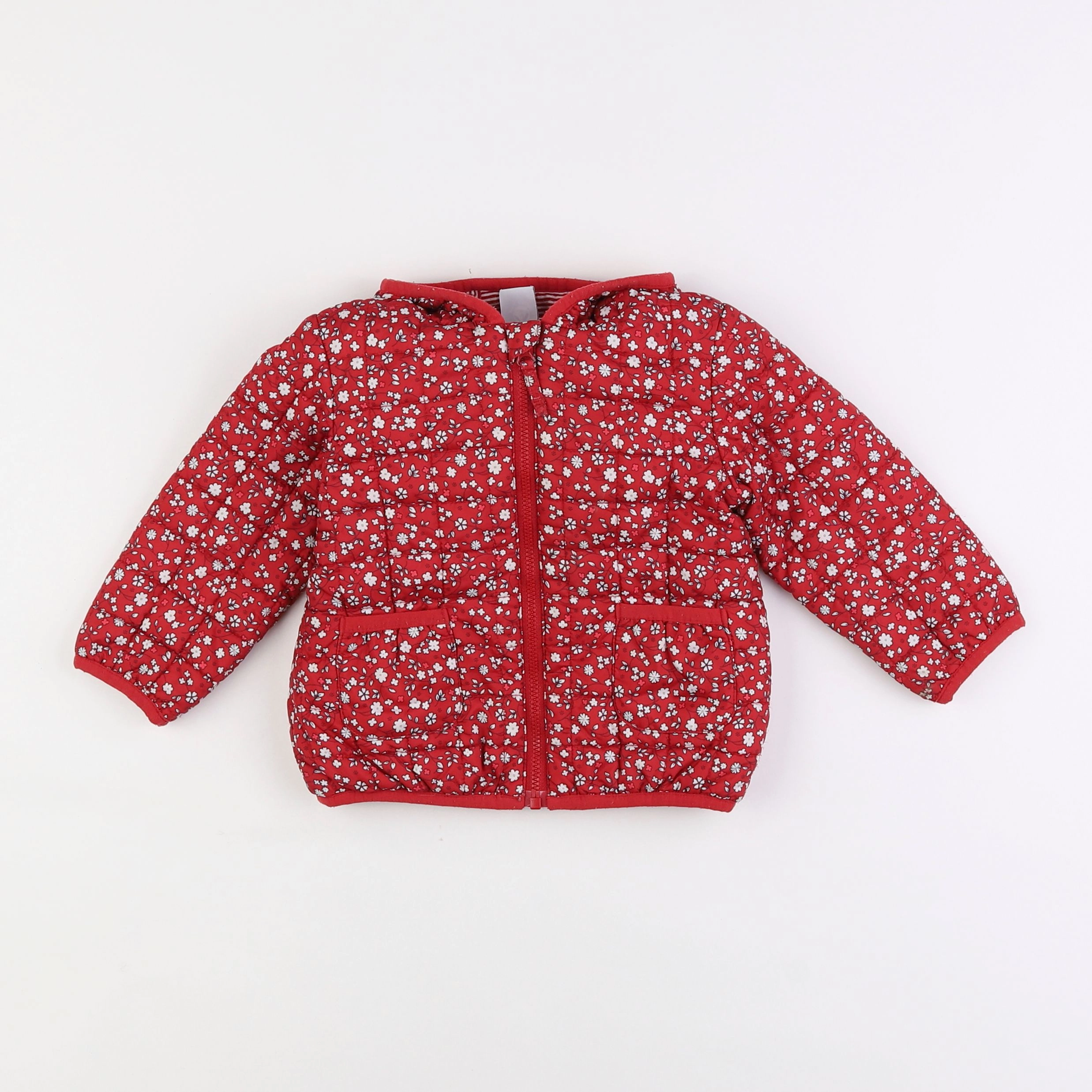 Petit Bateau - doudoune rouge - 18 mois