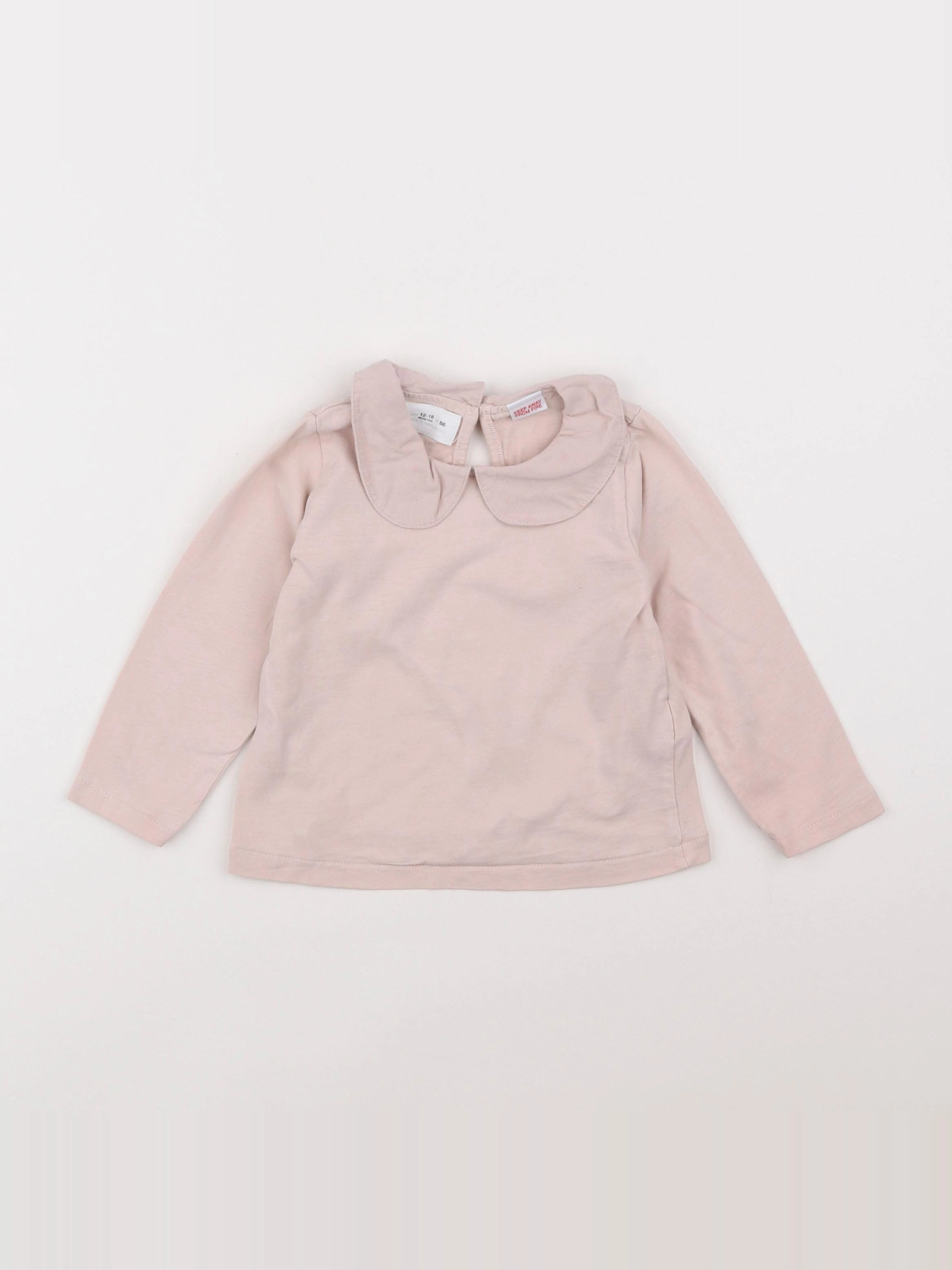 Zara - tee-shirt rose - 12/18 mois