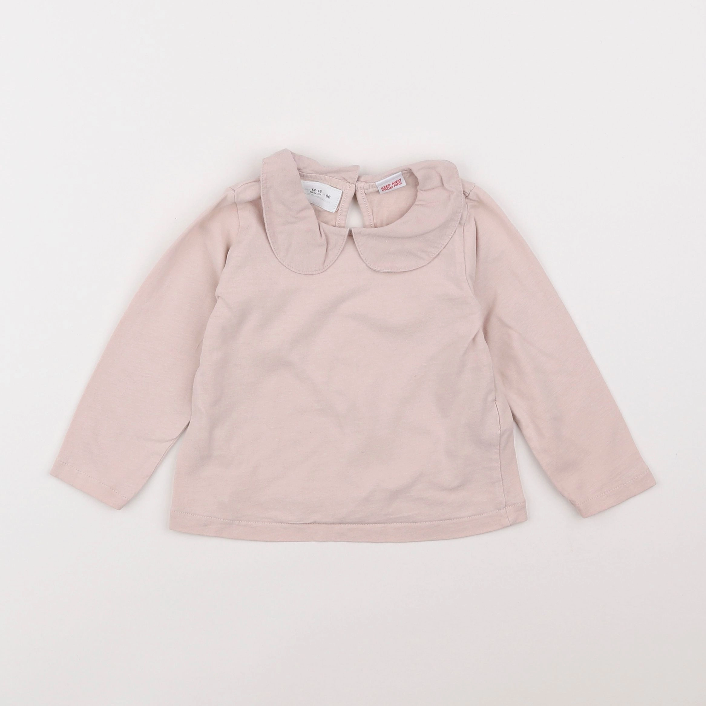 Zara - tee-shirt rose - 12/18 mois