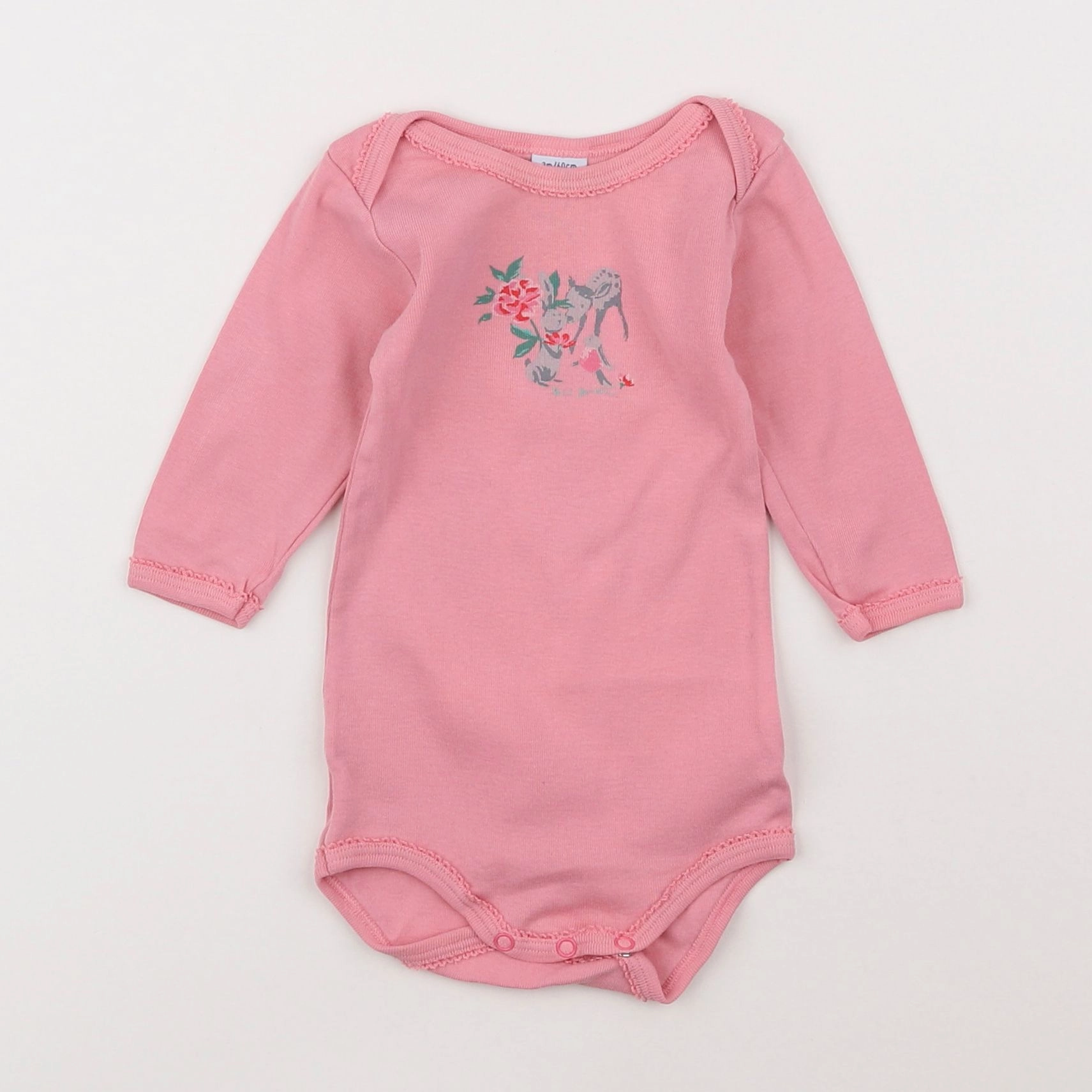 Petit Bateau - body rose - 3 mois