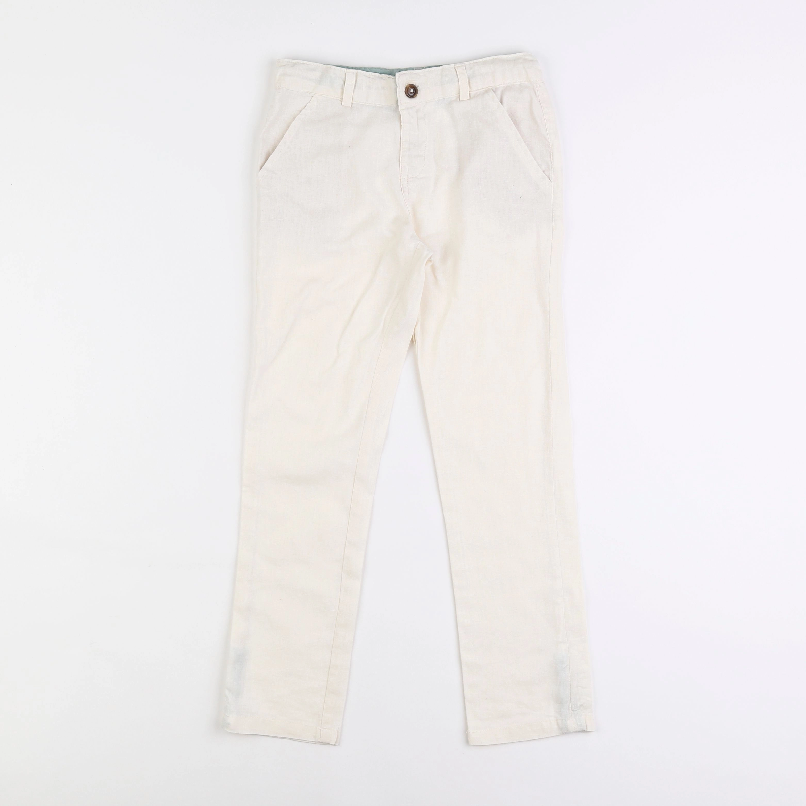 Vertbaudet - pantalon beige - 7 ans