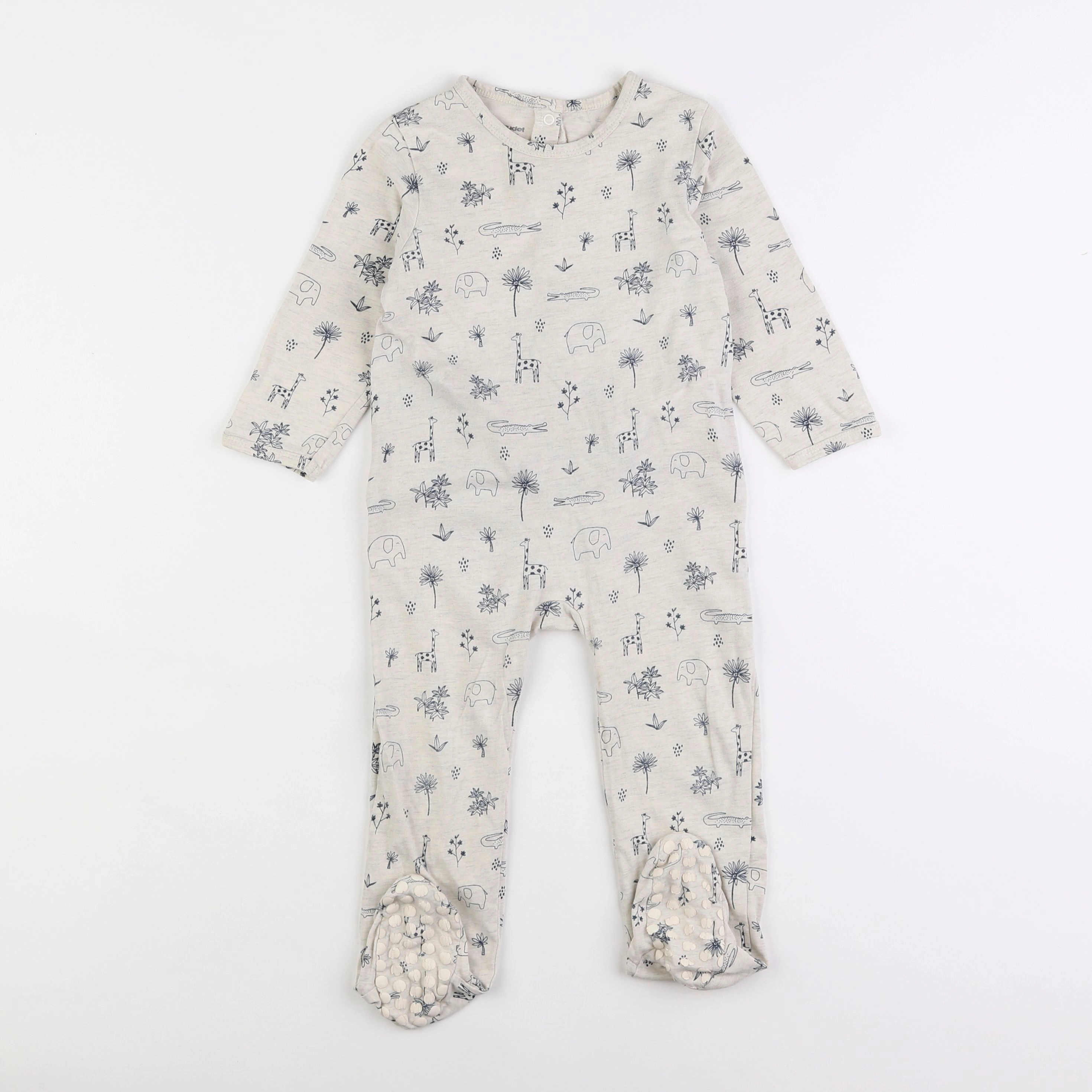 Vertbaudet - pyjama coton gris, bleu - 2 ans