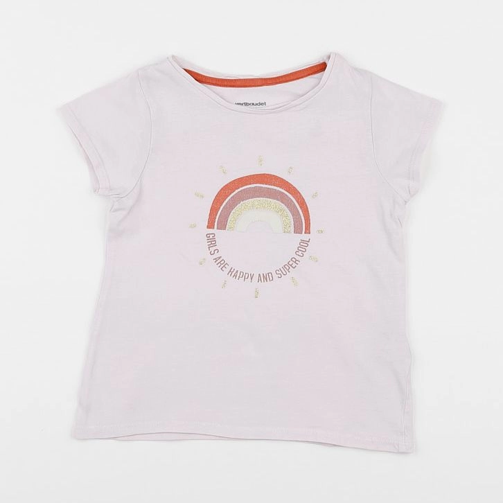 Vertbaudet - tee-shirt rose - 5 ans