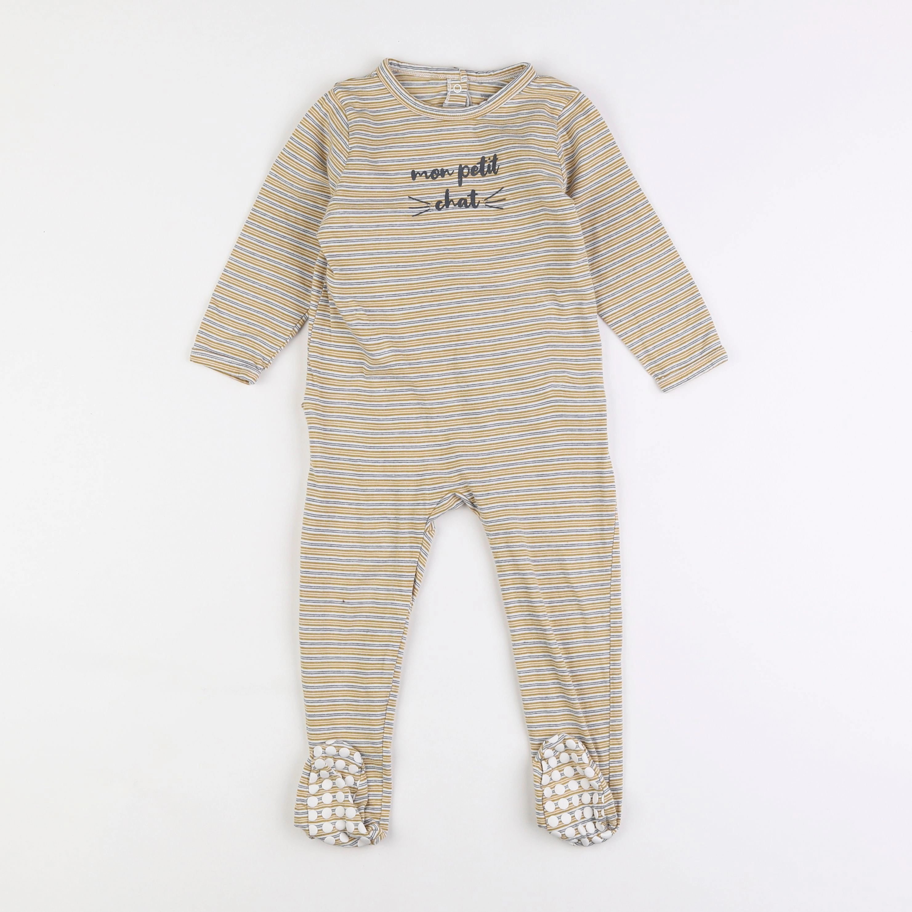 Vertbaudet - pyjama coton jaune - 2 ans