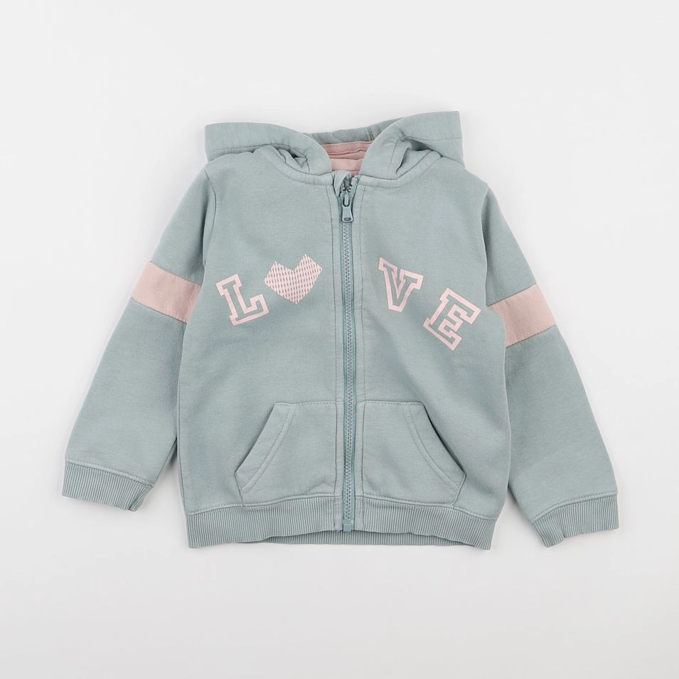 Vertbaudet - sweat vert - 4 ans