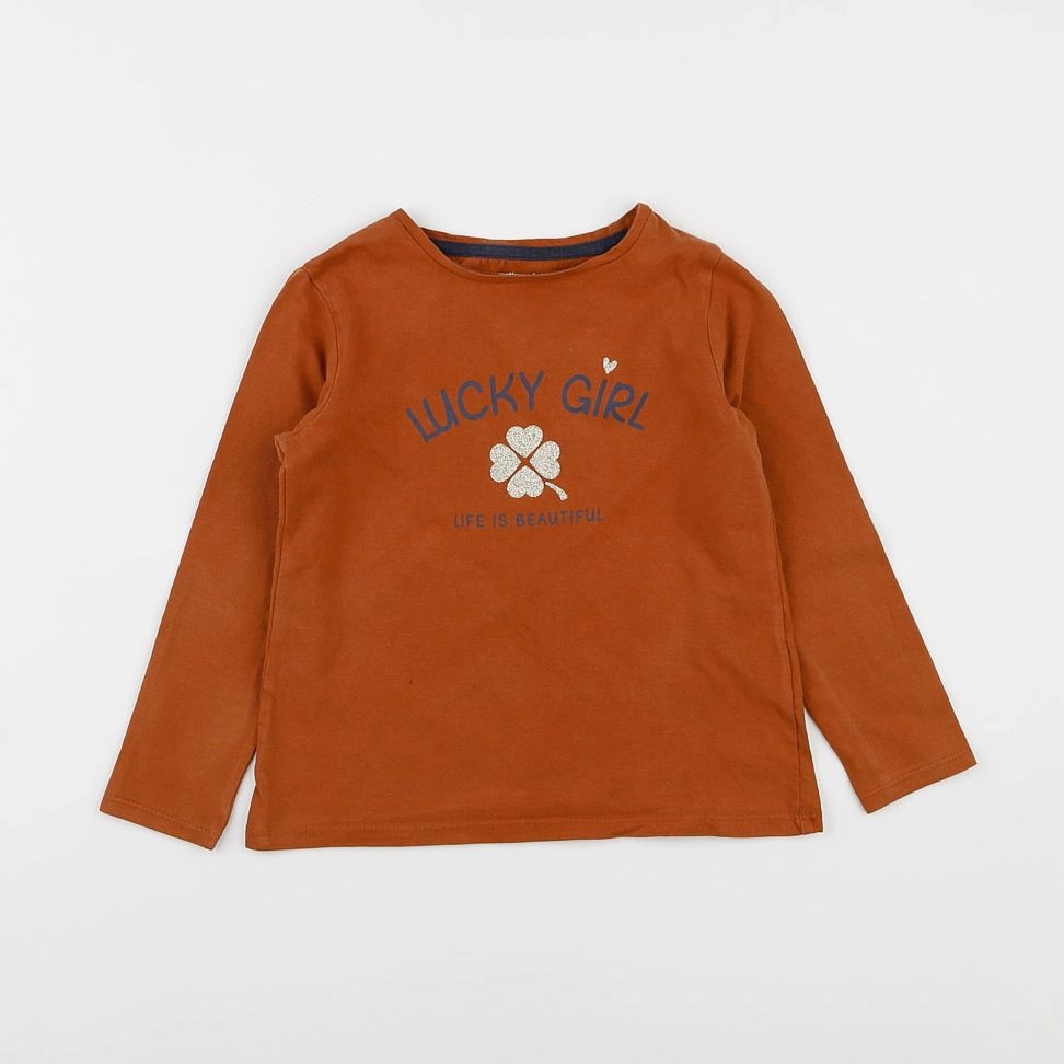 Vertbaudet - tee-shirt marron - 5 ans