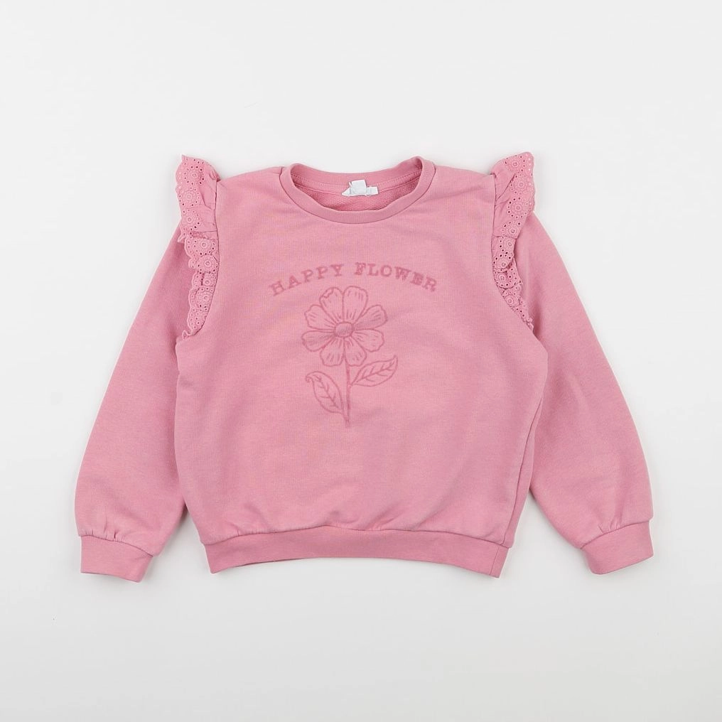 Vertbaudet - sweat rose - 5 ans