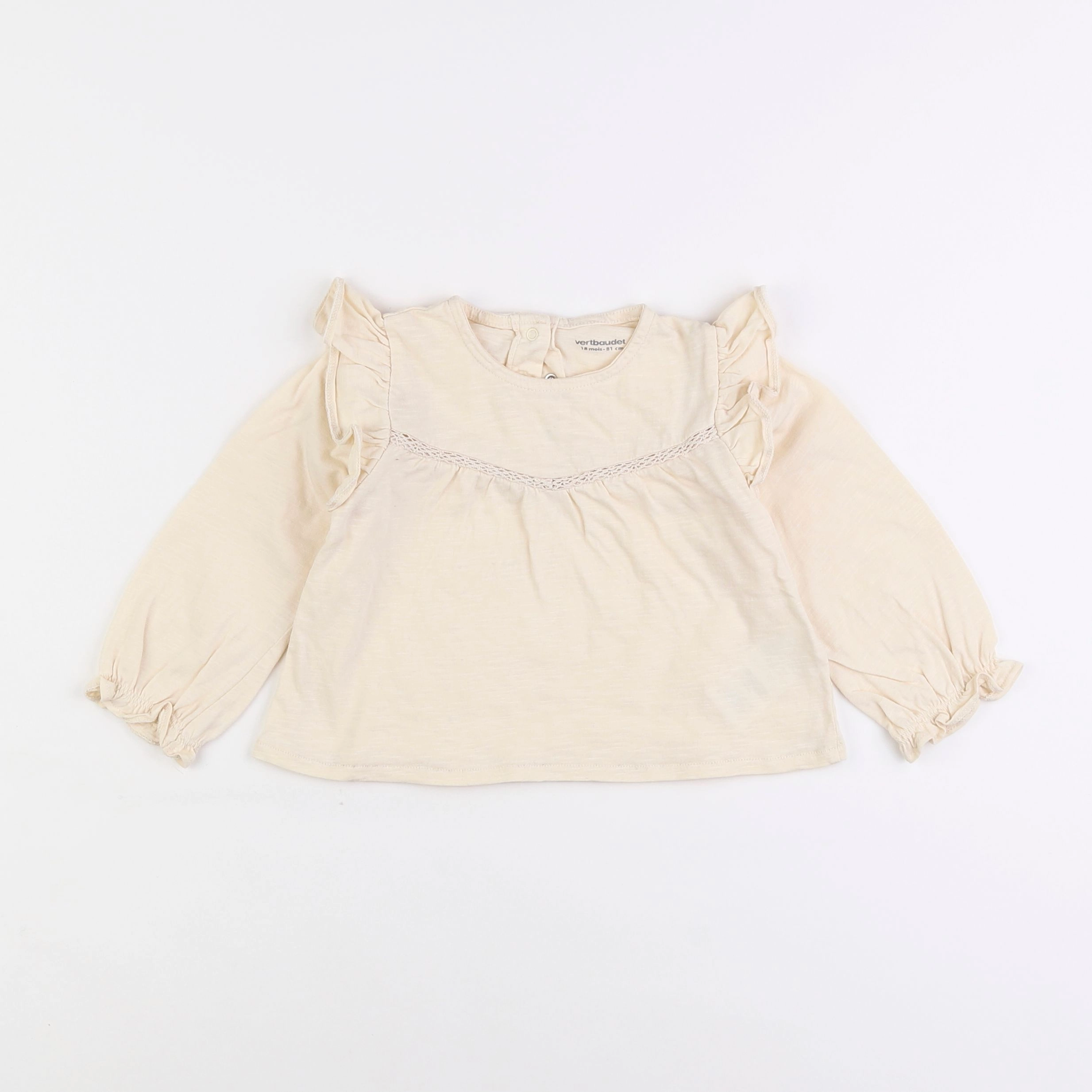 Vertbaudet - tee-shirt beige - 18 mois