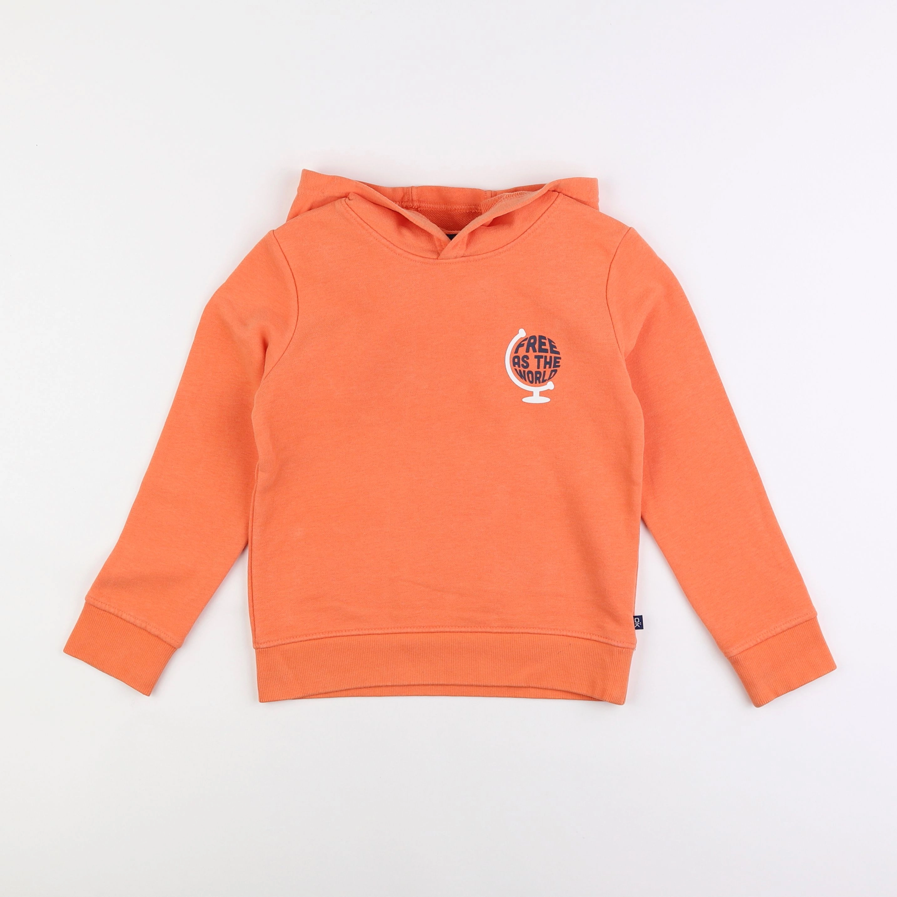 Okaidi - sweat orange - 6 ans