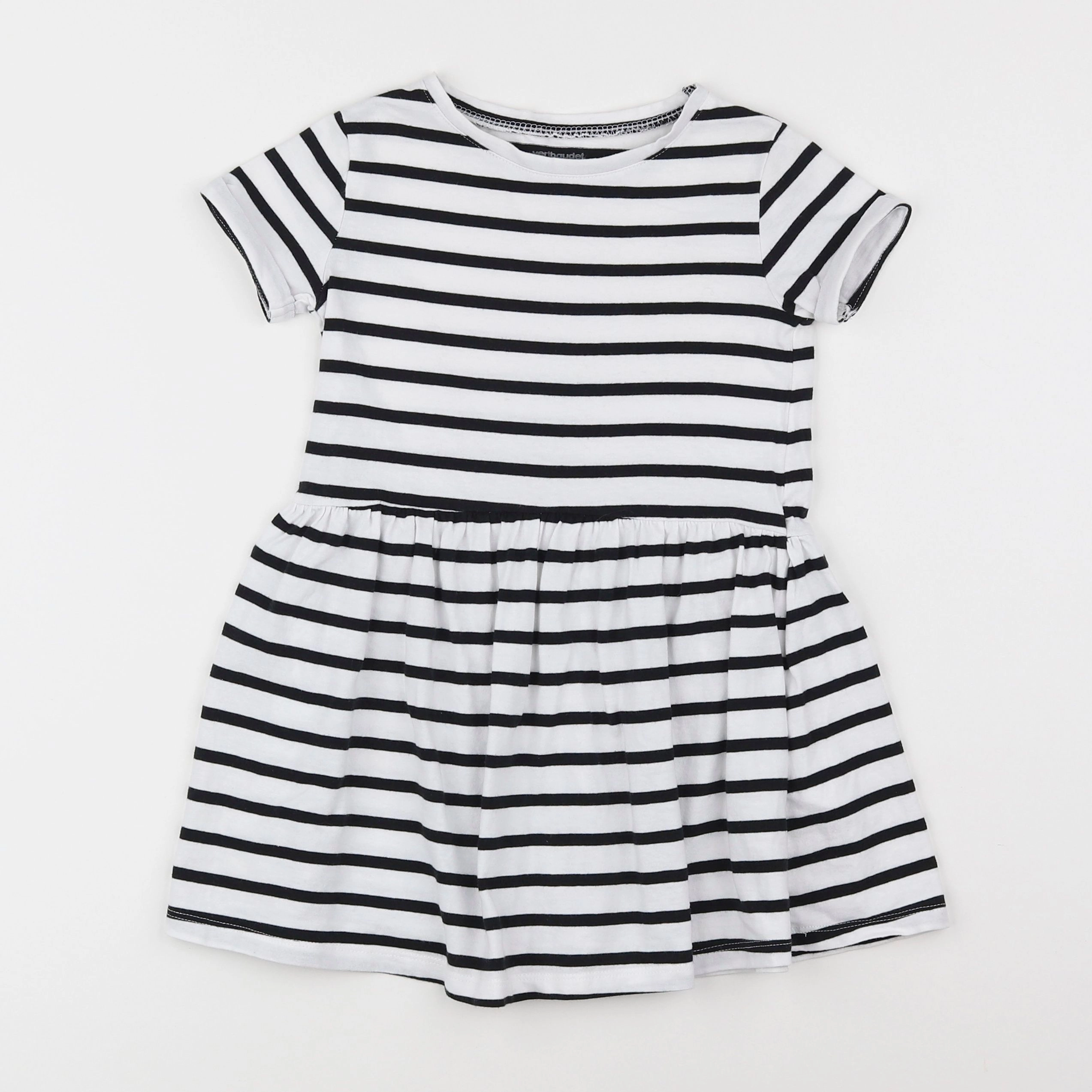 Vertbaudet - robe blanc, noir - 4 ans