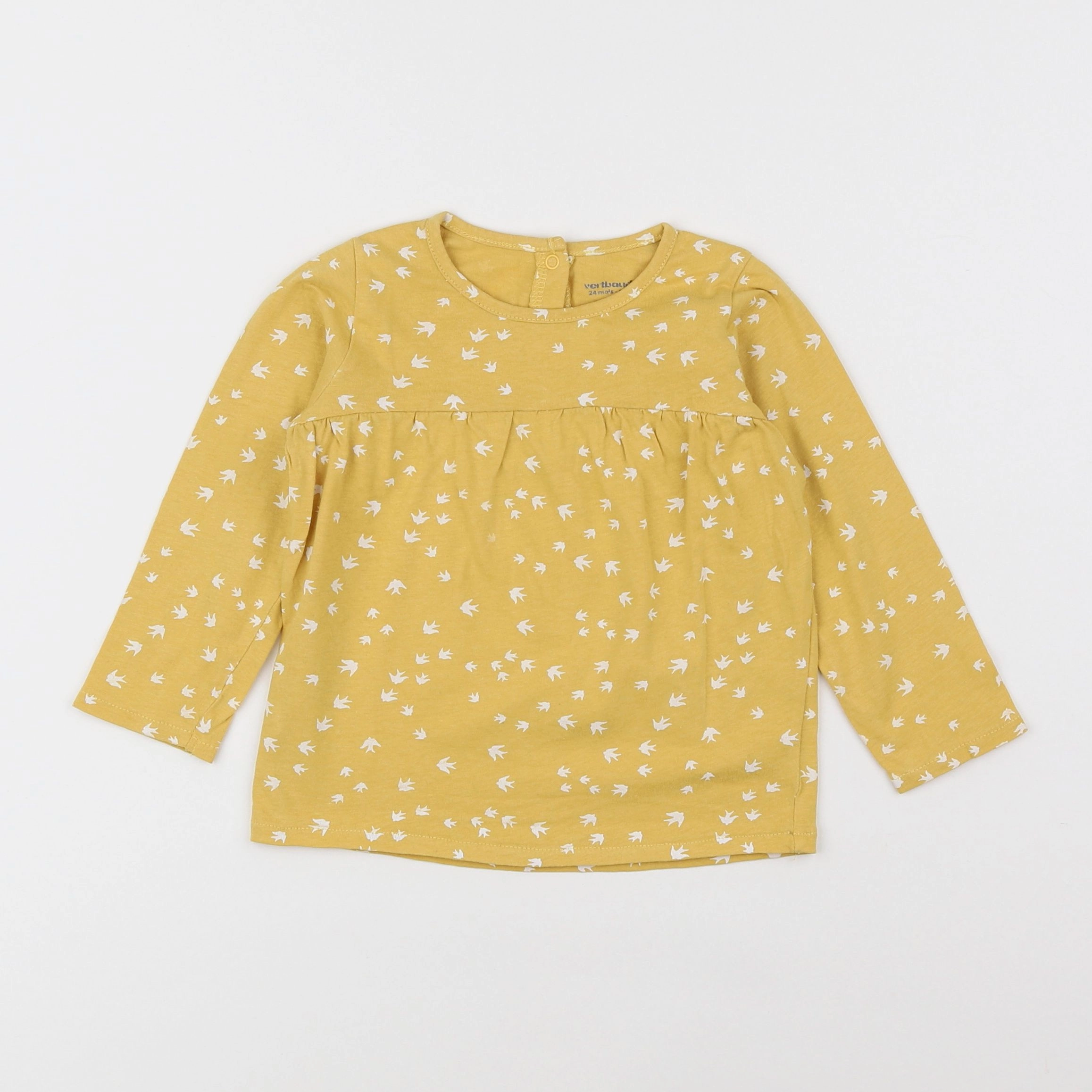 Vertbaudet - tee-shirt jaune - 2 ans