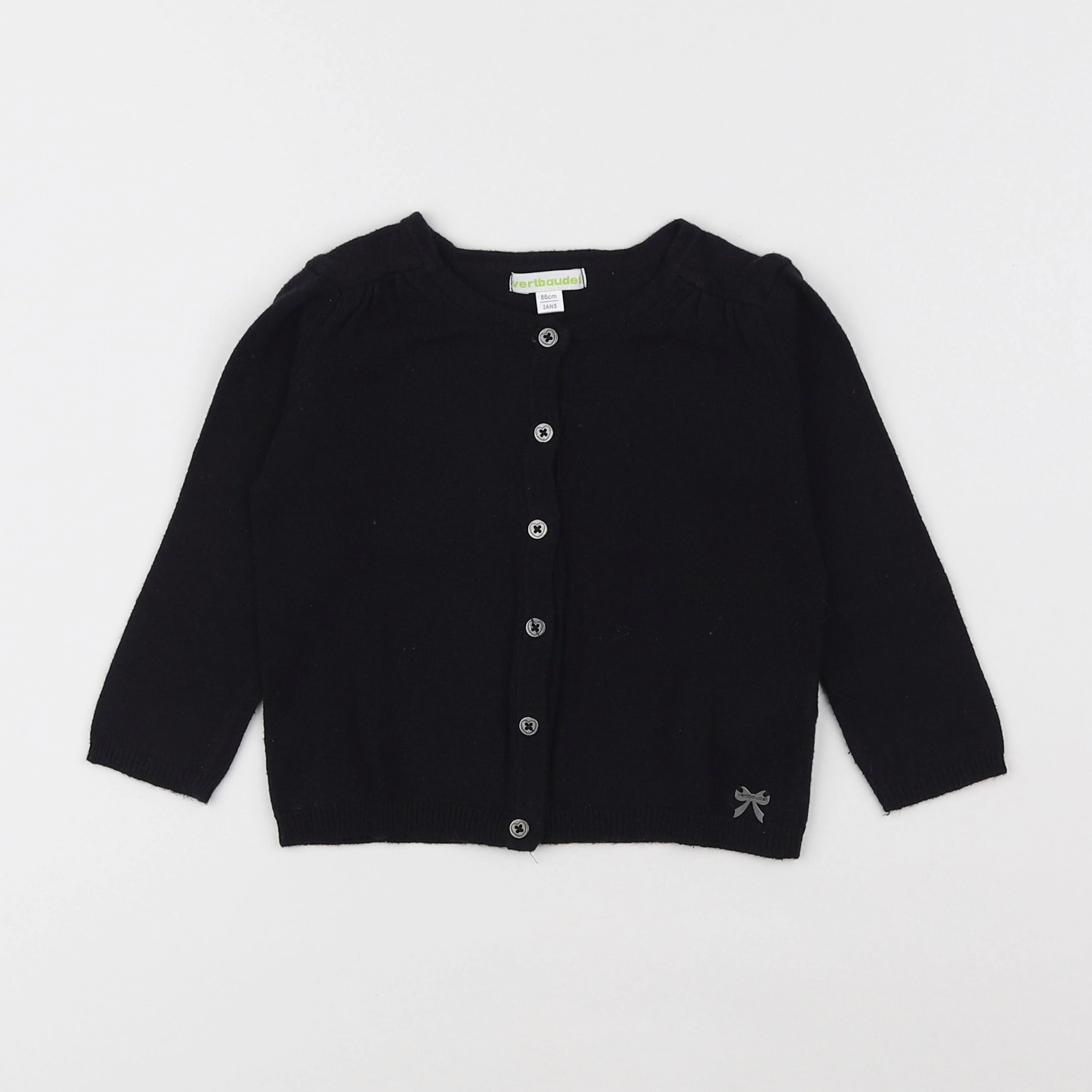 Vertbaudet - gilet noir - 2 ans