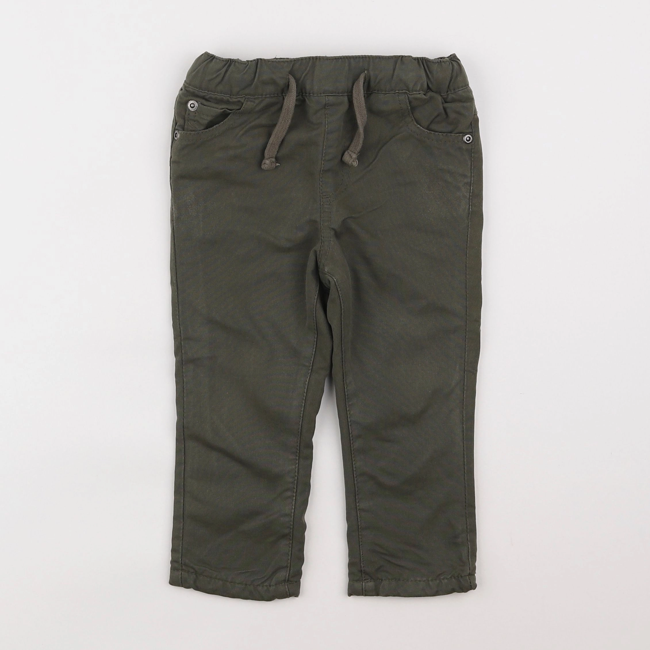 Vertbaudet - pantalon vert - 2 ans