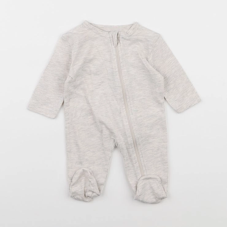 Vertbaudet - pyjama coton gris - 1 mois