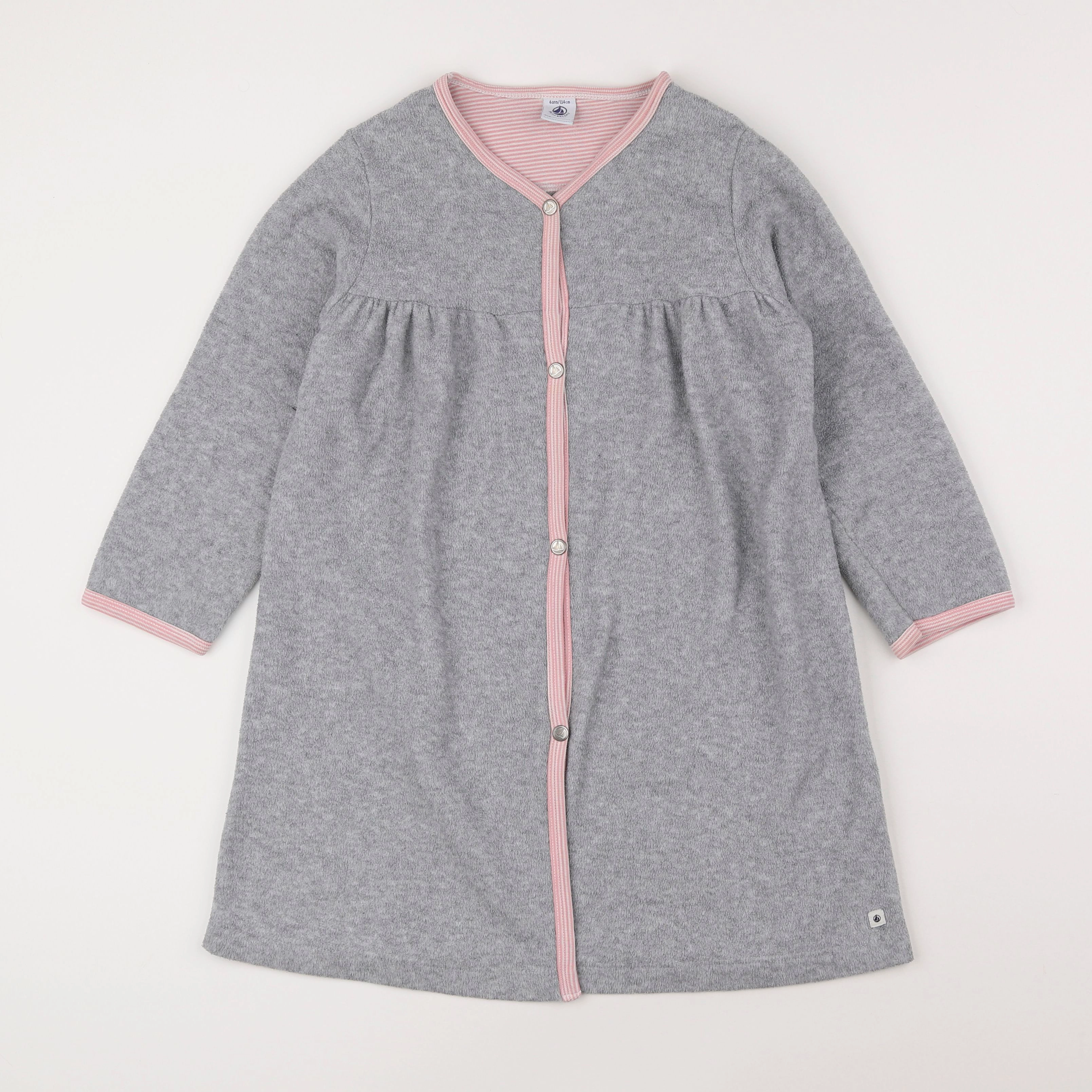 Petit Bateau - robe de chambre gris - 6 ans