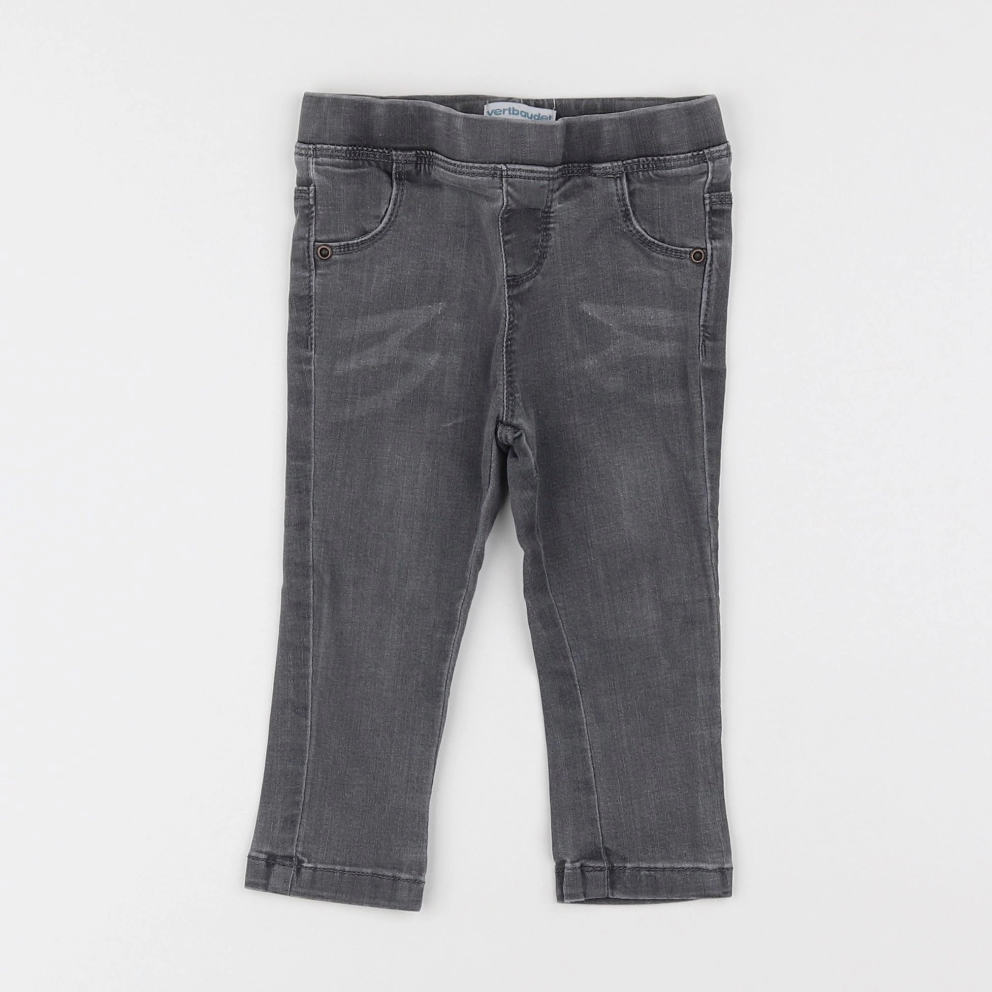 Vertbaudet - jegging gris - 18 mois