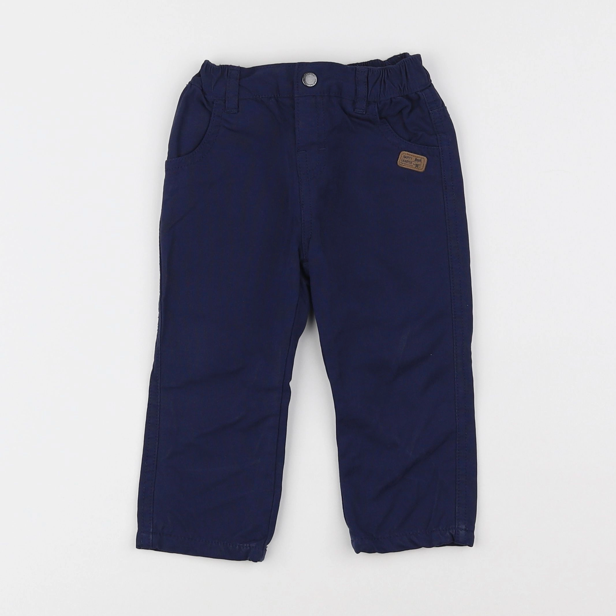 Vertbaudet - pantalon doublé bleu - 18 mois