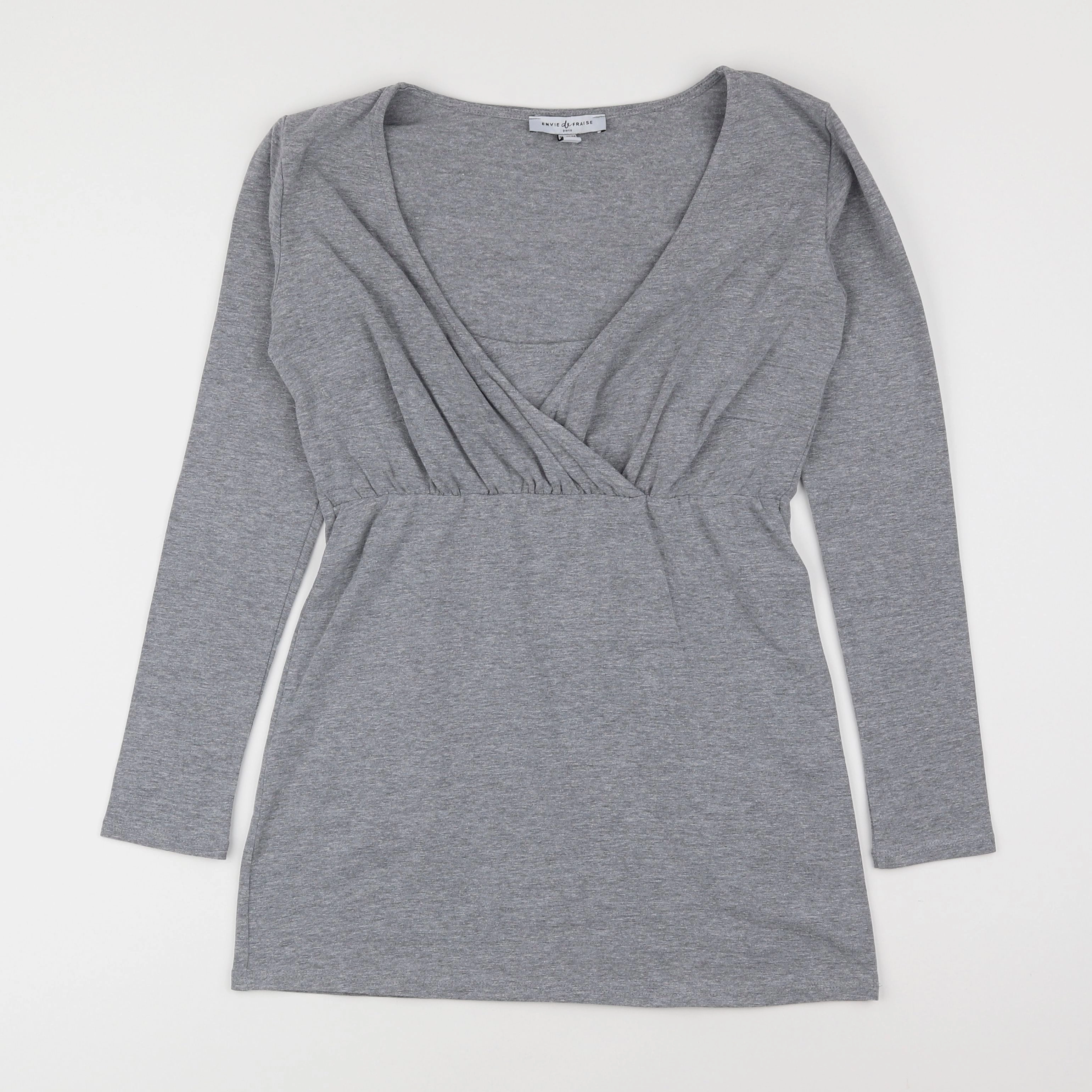 Envie de fraise - tee-shirt grossesse gris - 36 à 38