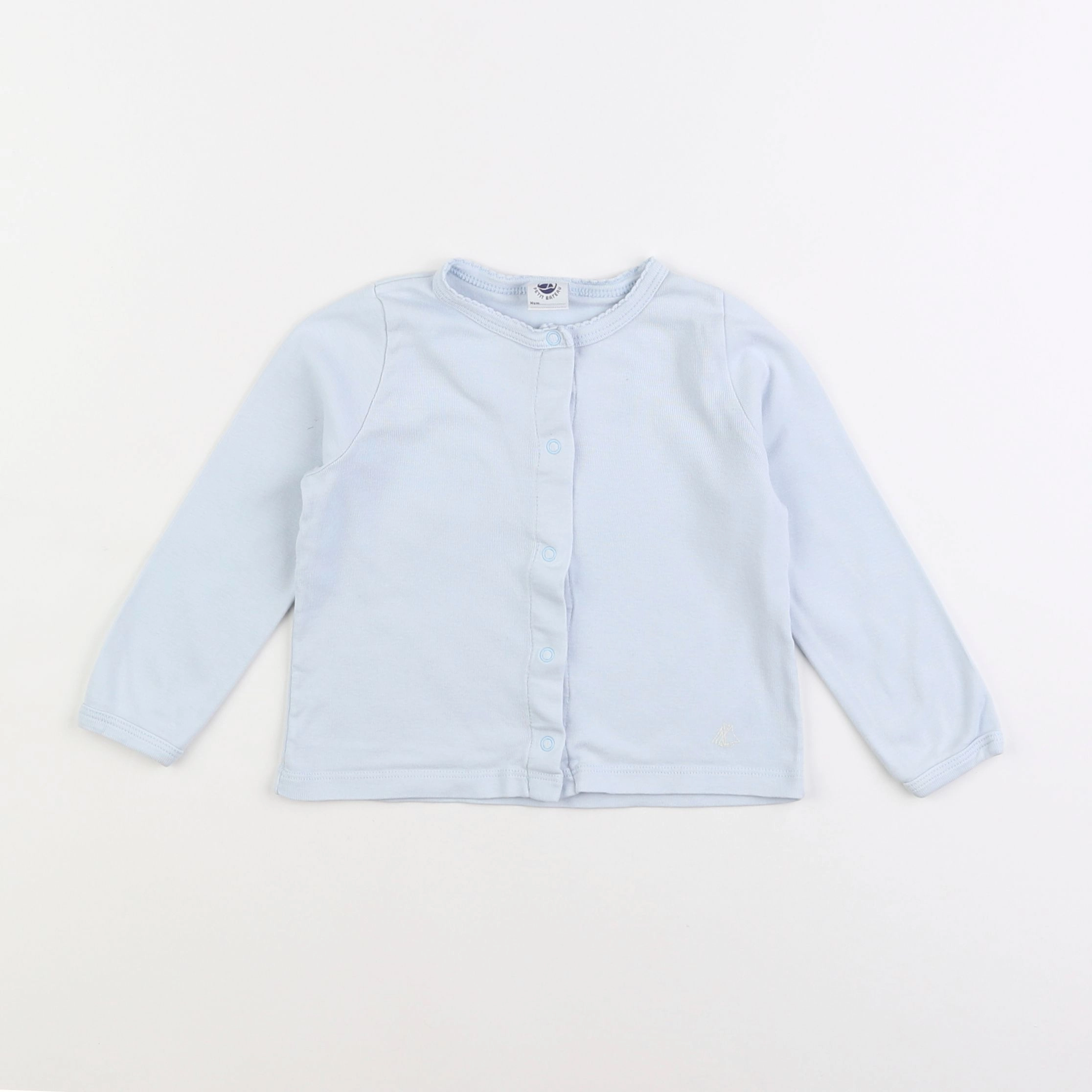 Petit Bateau - tee-shirt bleu - 2 ans