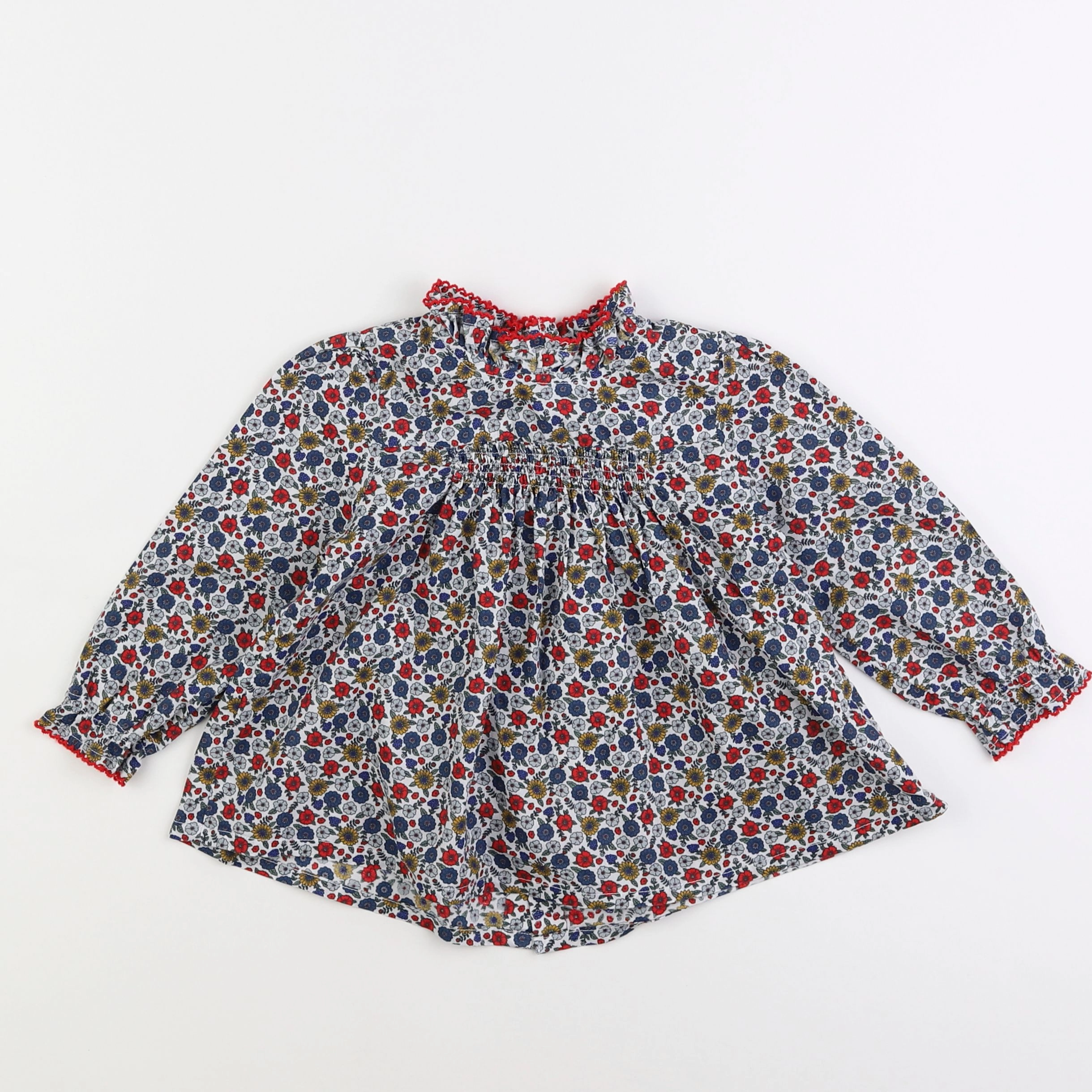 Boutchou - blouse multicolore - 2 ans