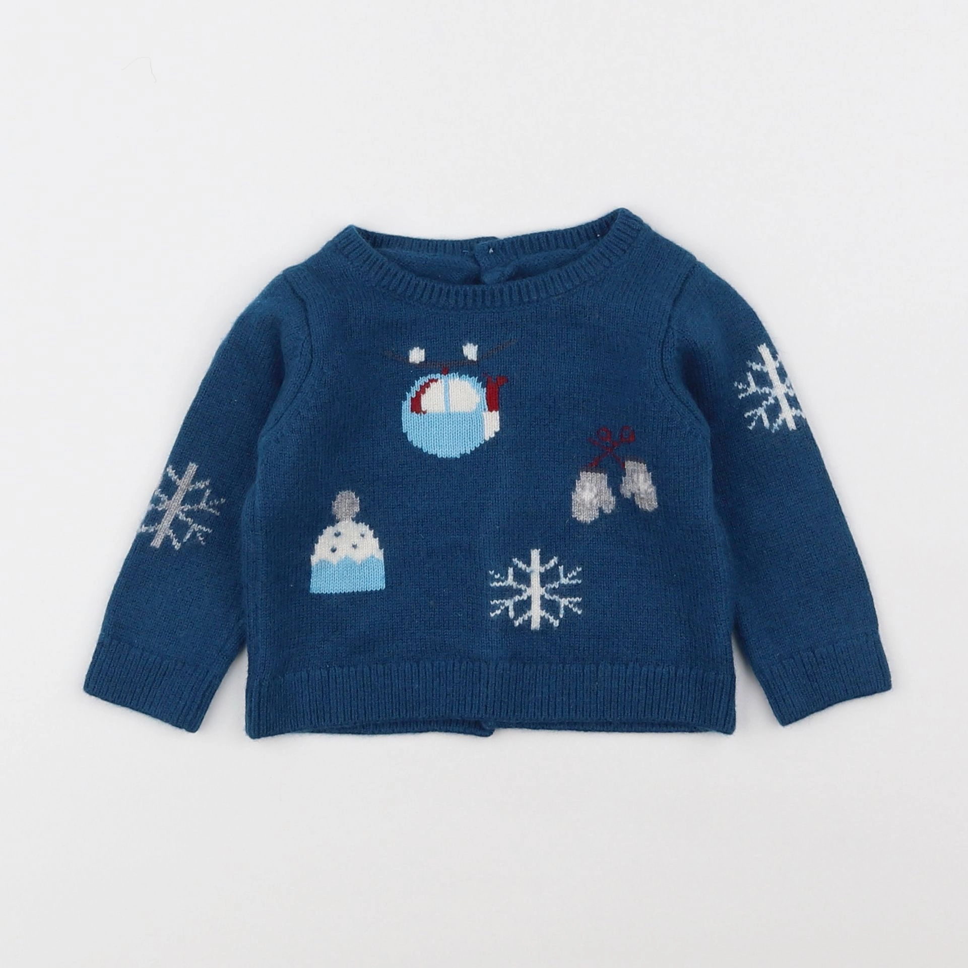 Jacadi - pull bleu - 6 mois