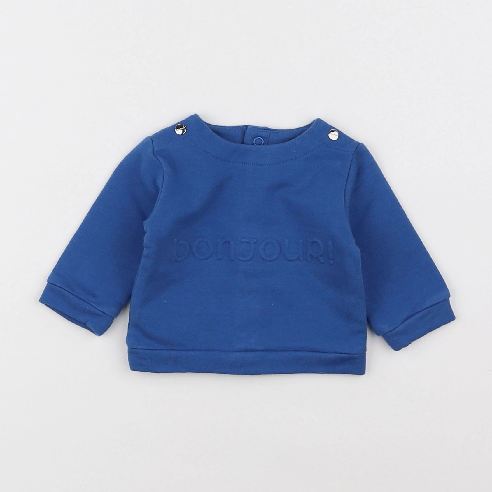 Jacadi - sweat bleu - 1 mois