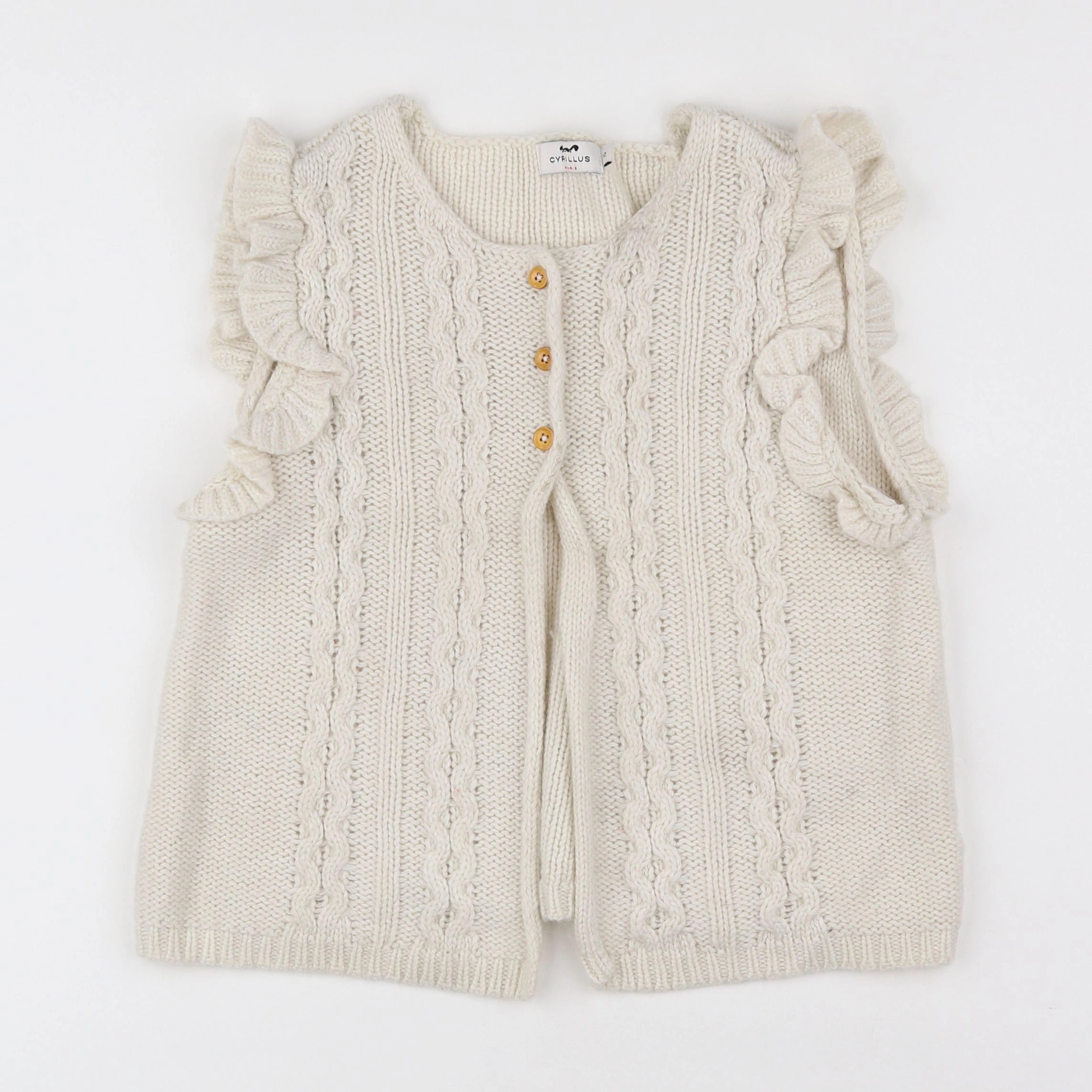 Cyrillus - gilet beige - 10 ans