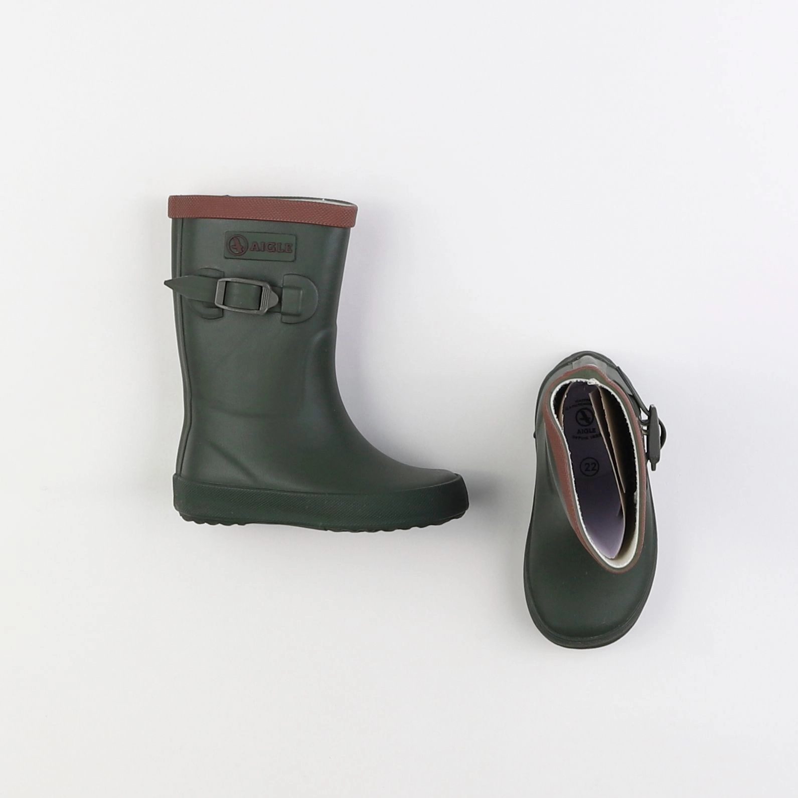 Aigle - bottes vert - pointure 22