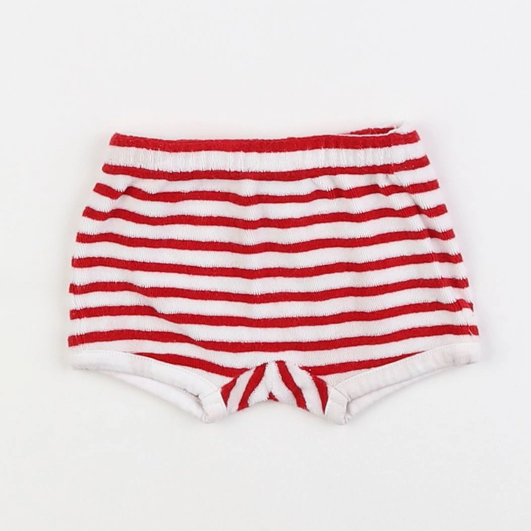 Jacadi - short blanc, rouge - 1 mois