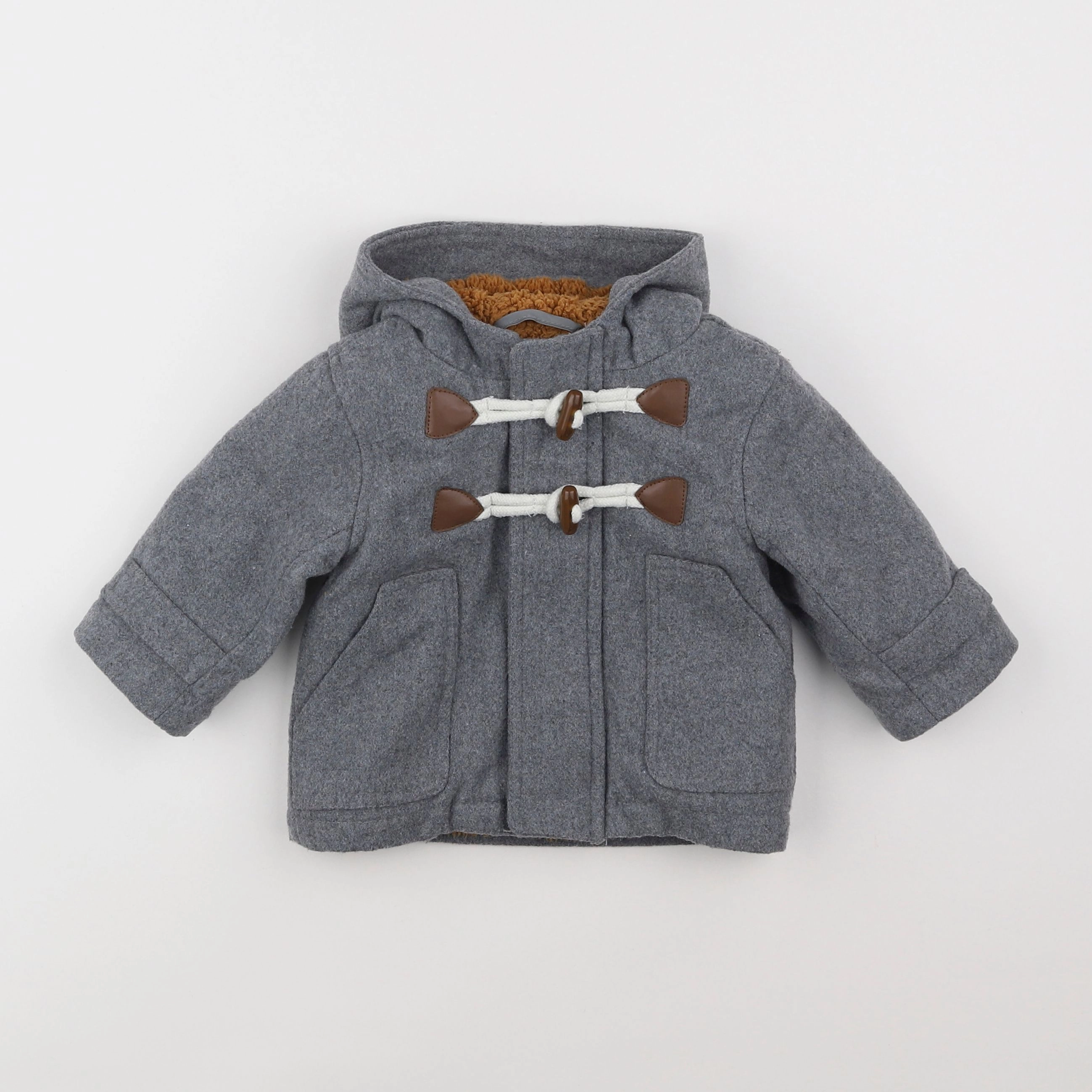 Vertbaudet - manteau gris - 6 mois