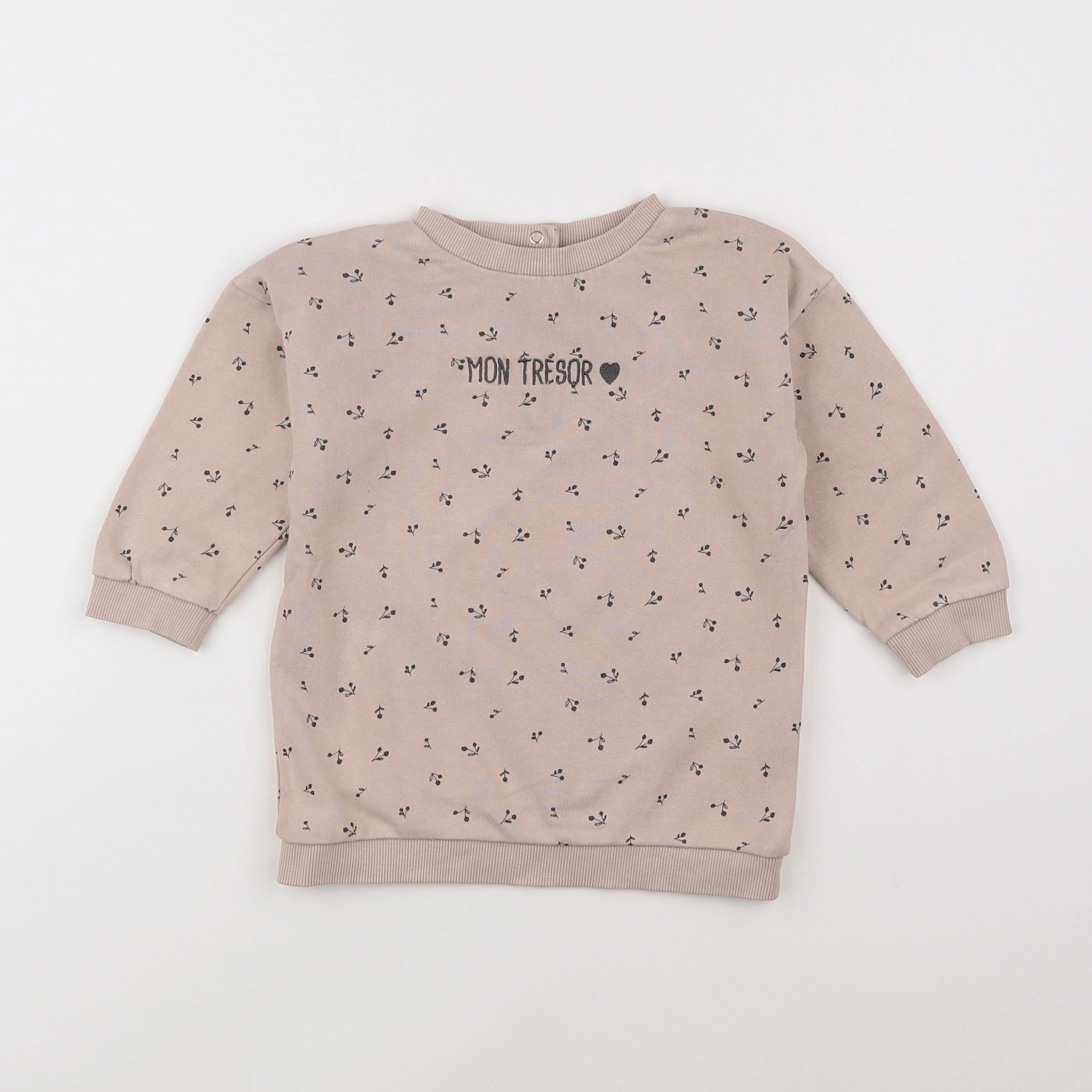 Vertbaudet - sweat beige - 2 ans