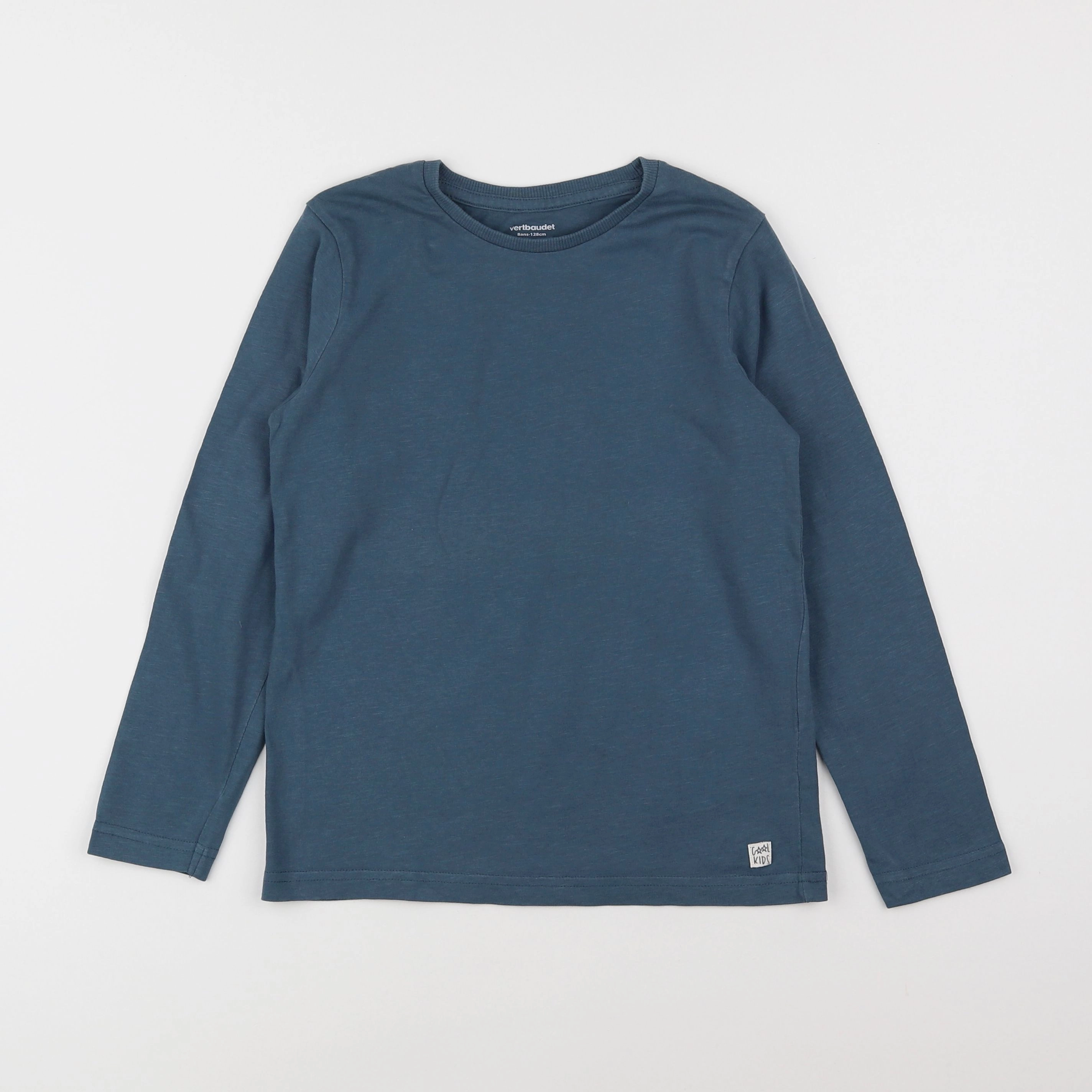 Vertbaudet - tee-shirt bleu - 8 ans