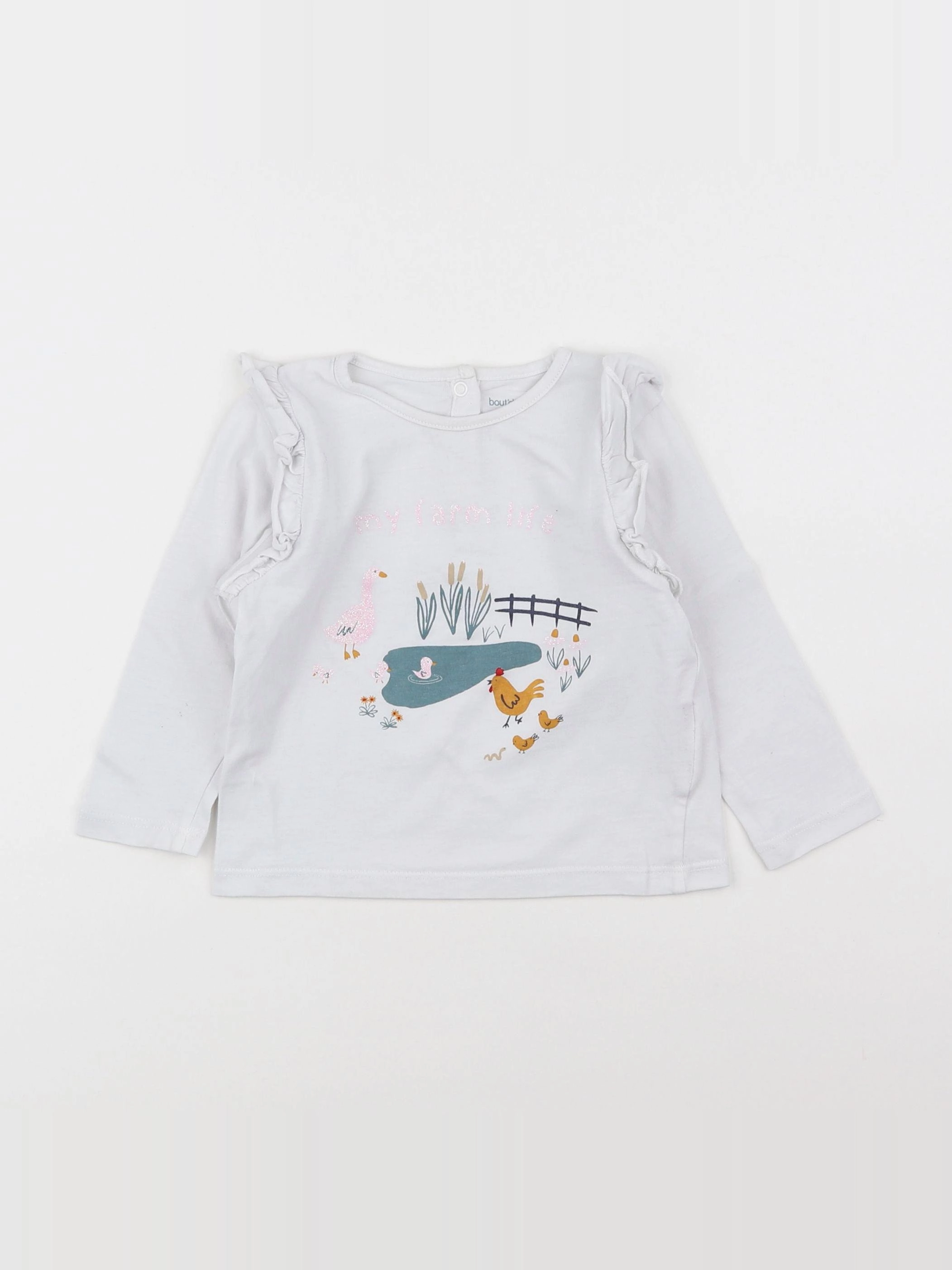 Boutchou - tee-shirt blanc - 12 mois