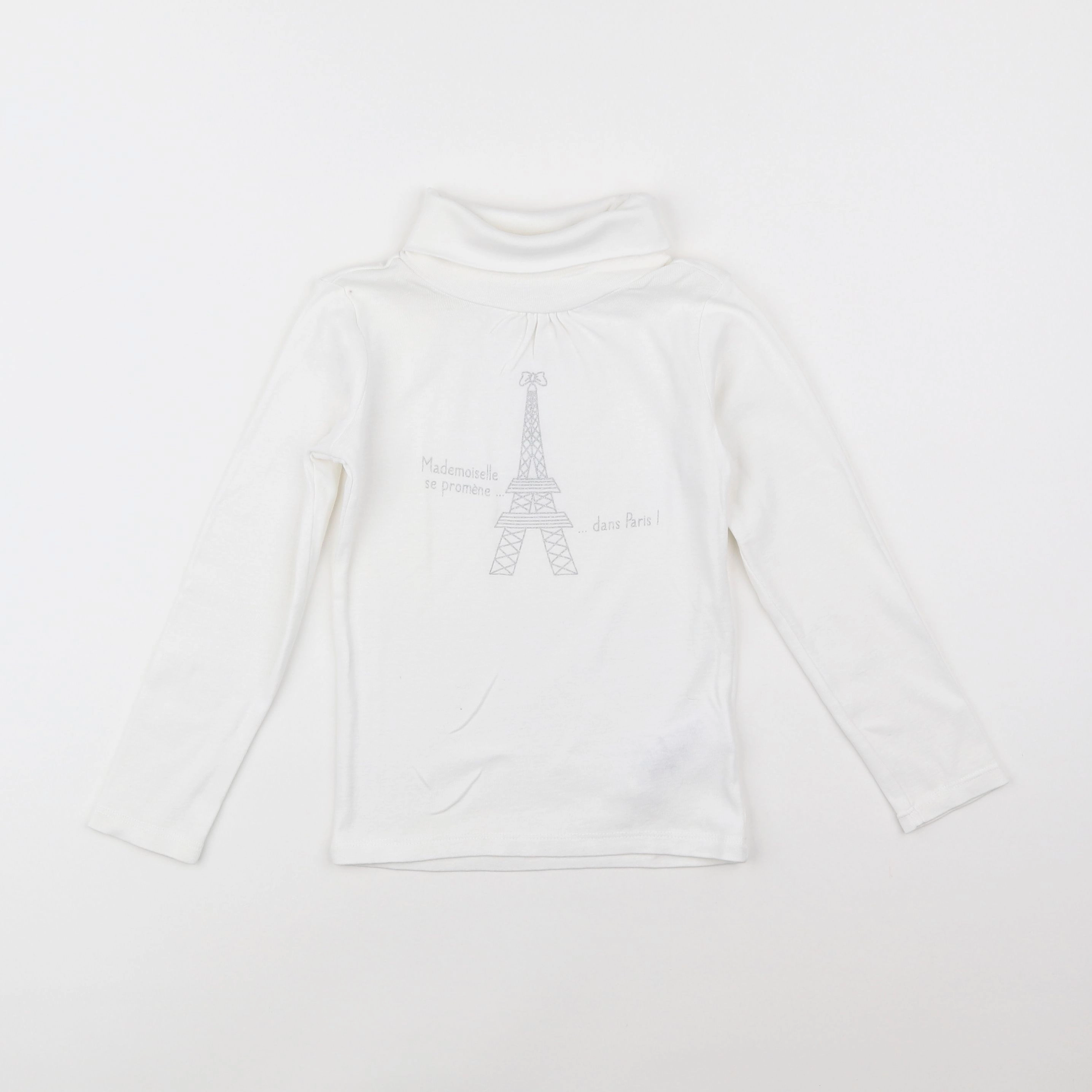 Vertbaudet - sous-pull blanc - 6 ans