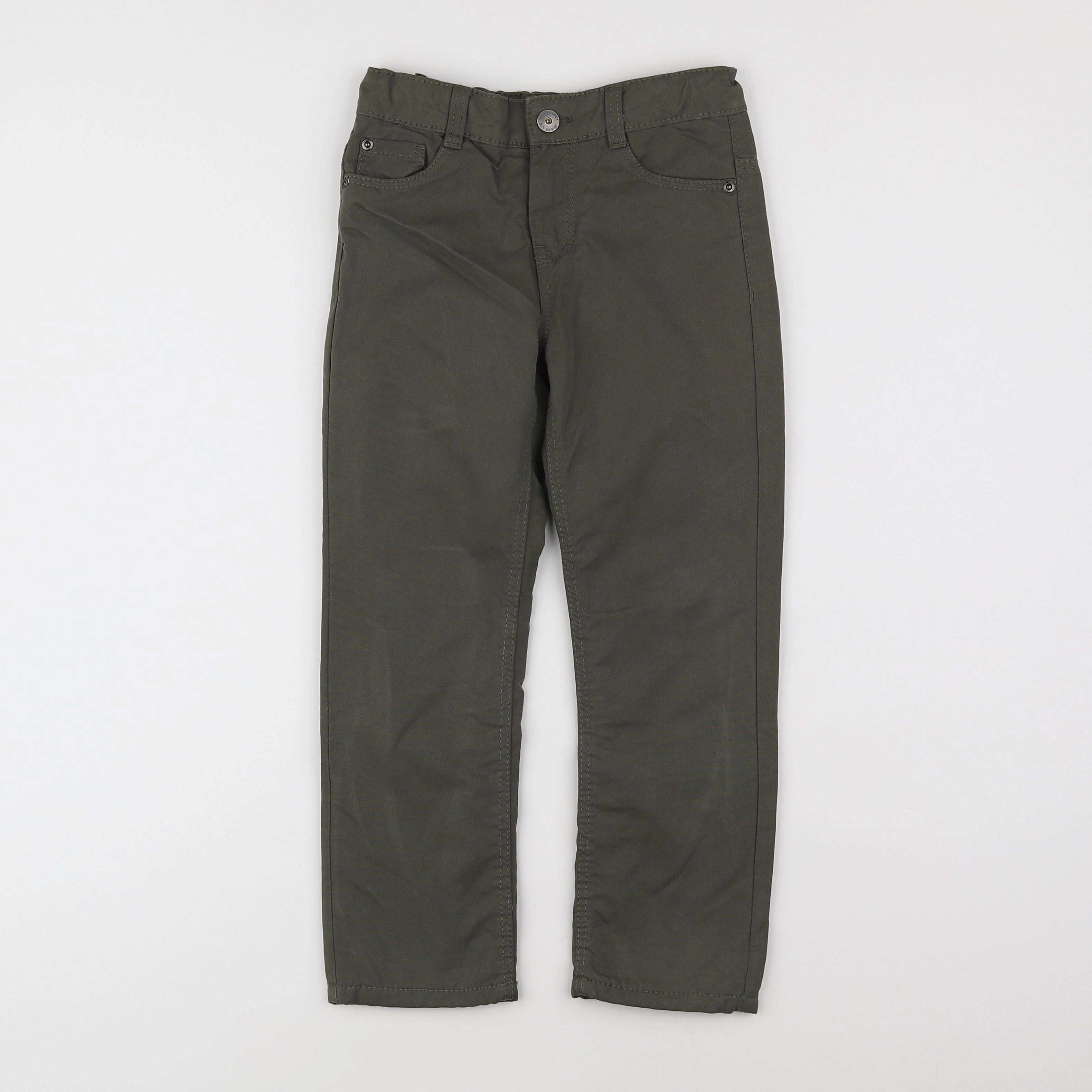 Vertbaudet - pantalon doublé vert - 6 ans