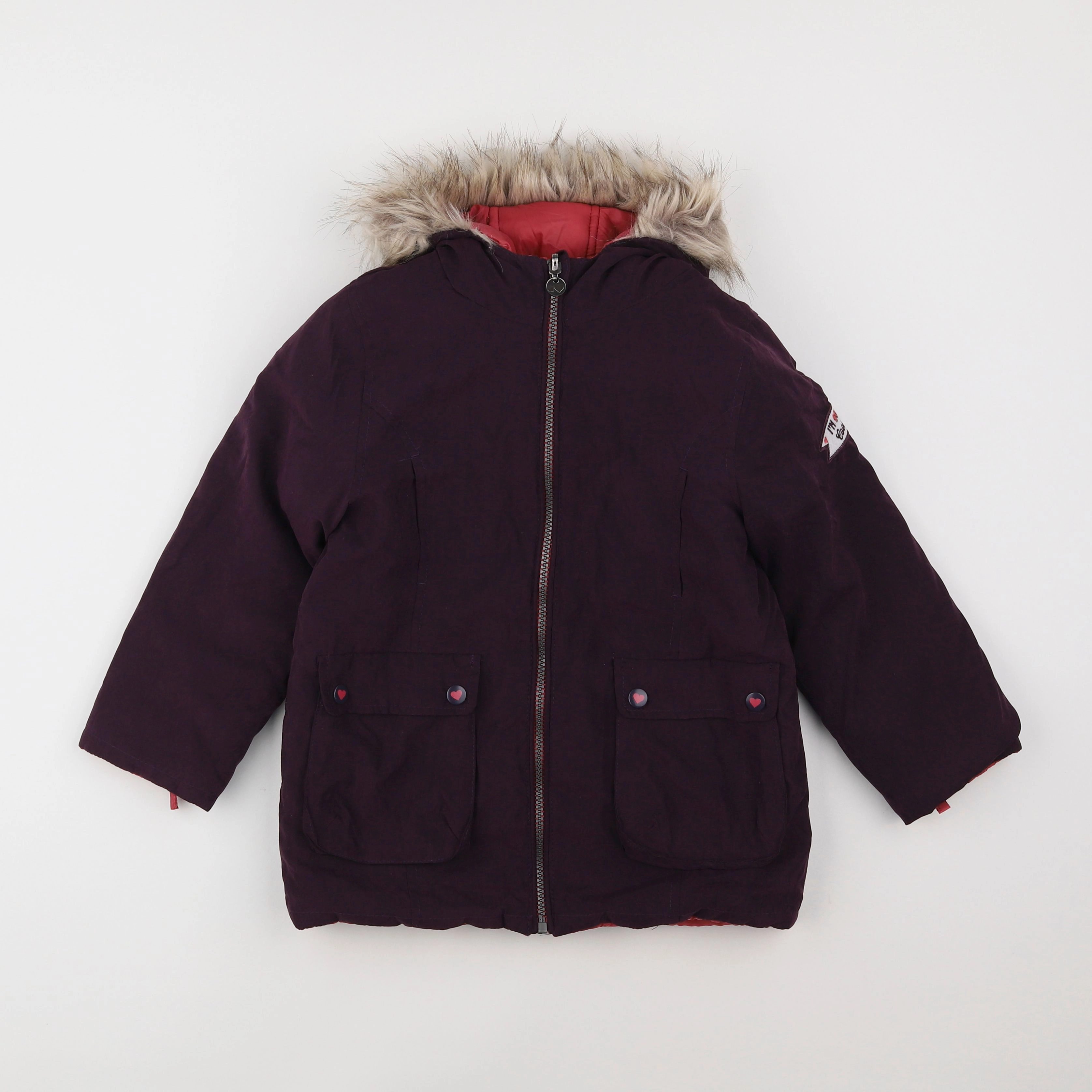 Vertbaudet - manteau violet - 6 ans