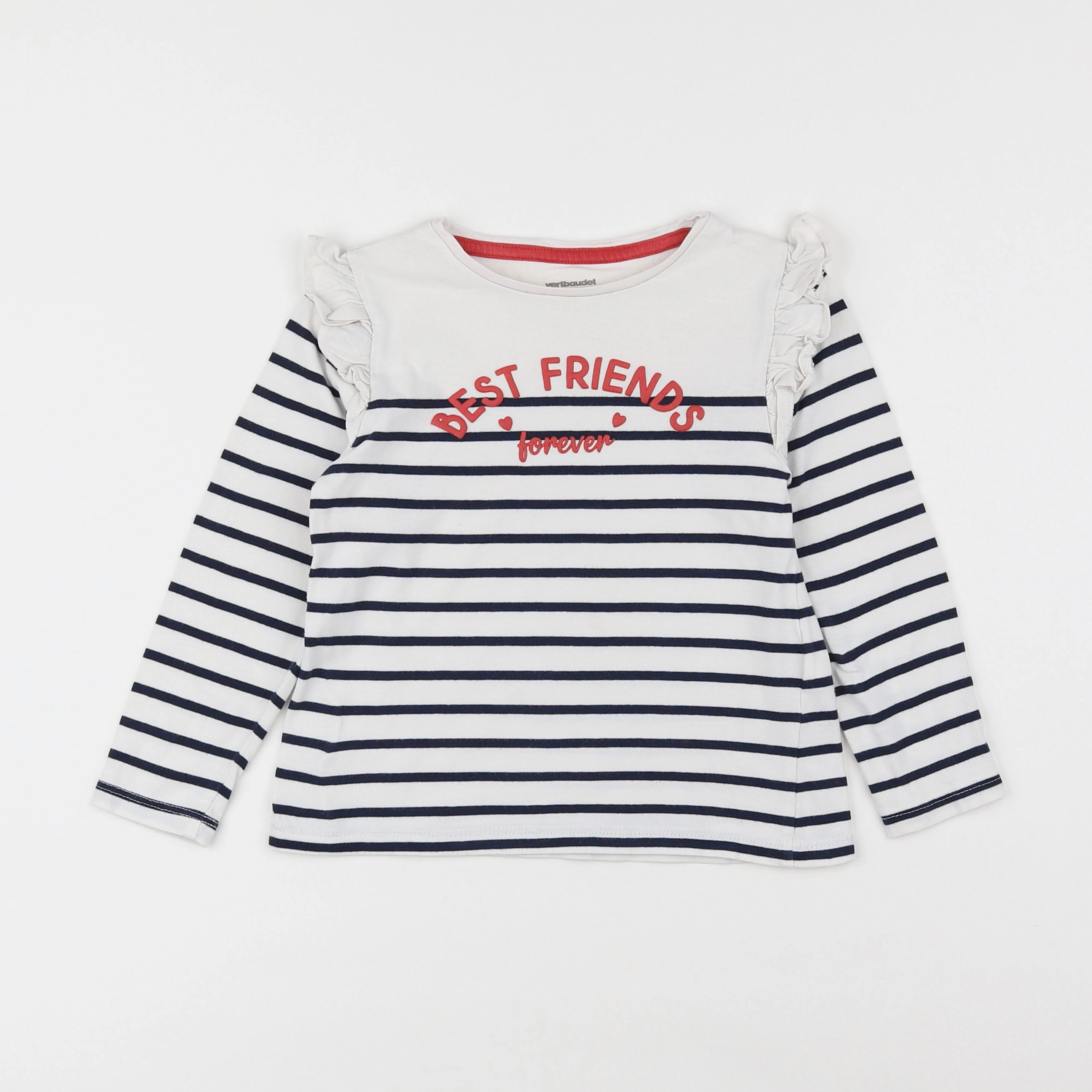 Vertbaudet - tee-shirt bleu, blanc - 6 ans