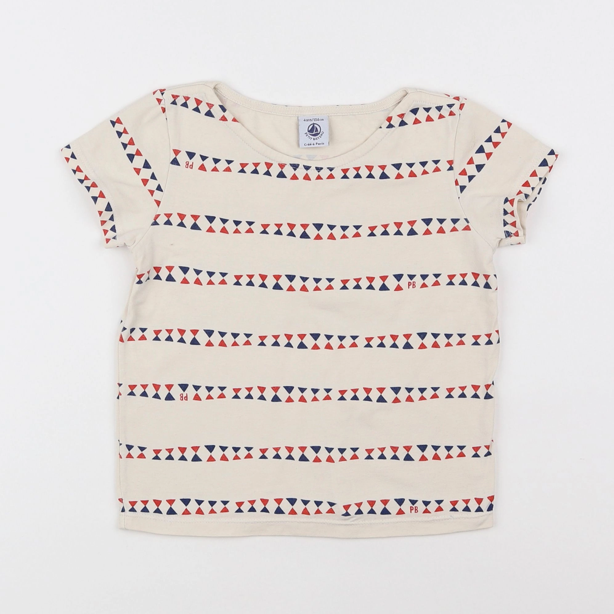 Petit Bateau - tee-shirt beige - 4 ans