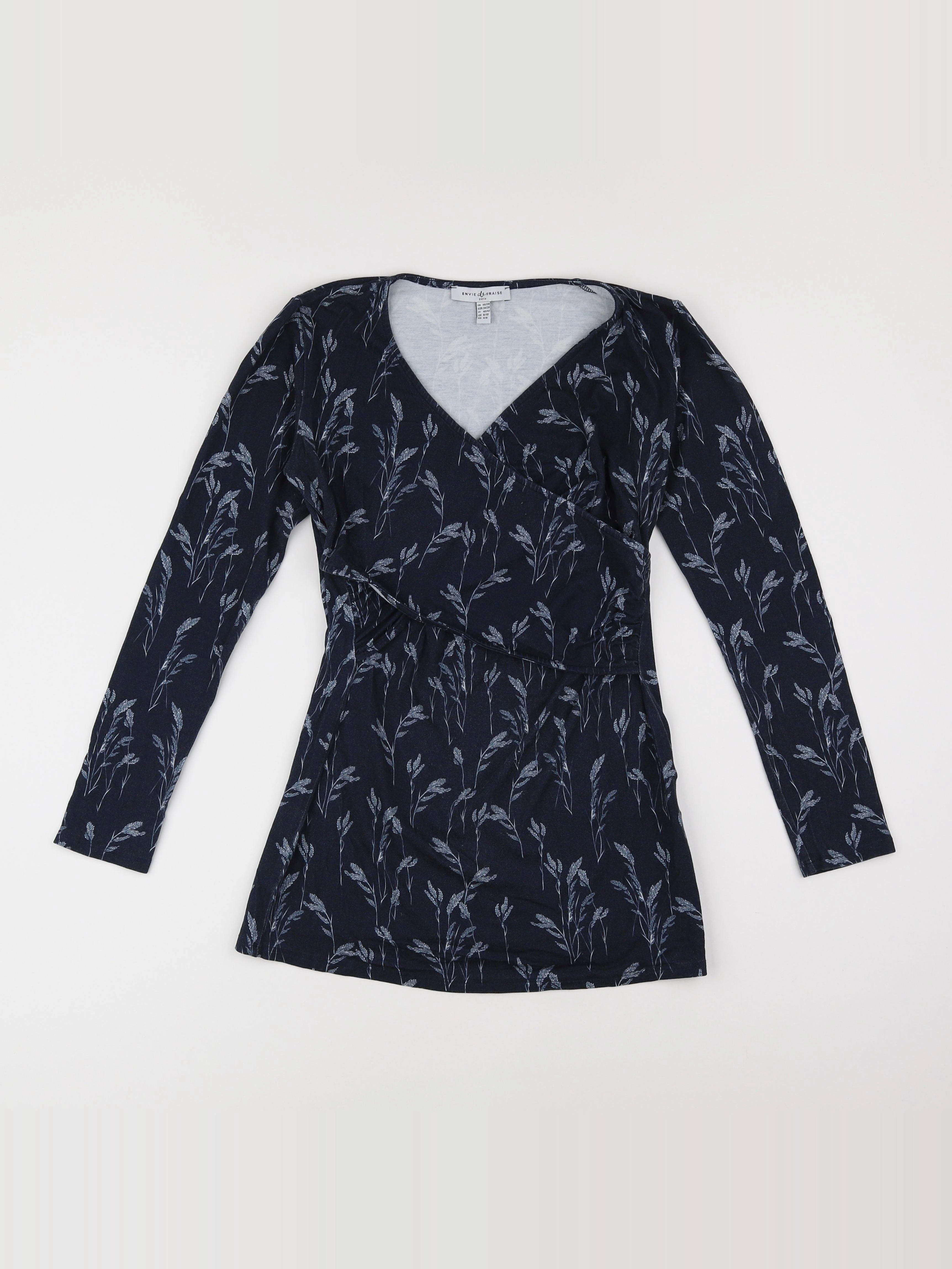 Envie de fraise - tee-shirt grossesse, allaitement bleu - 36 à 38