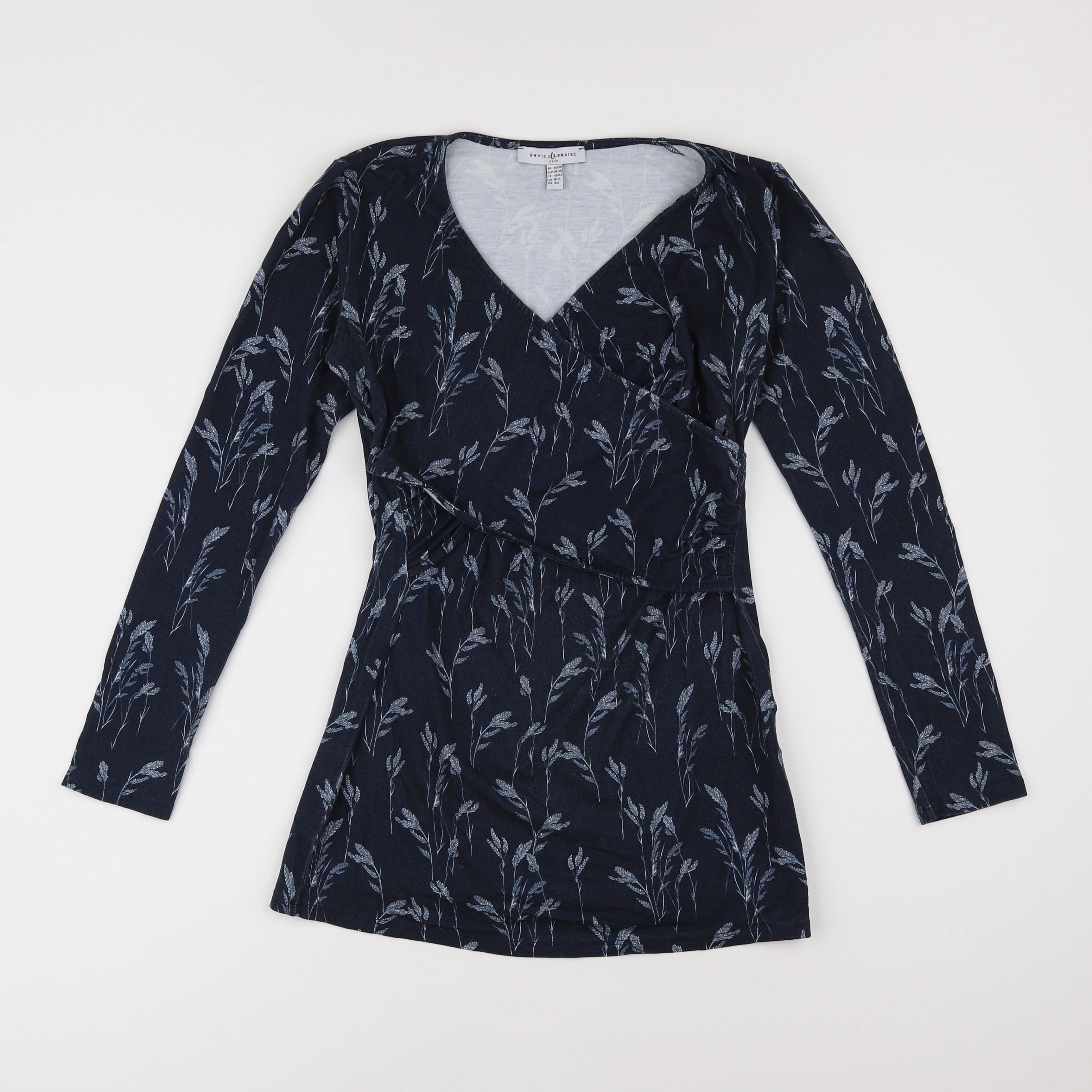 Envie de fraise - tee-shirt grossesse, allaitement bleu - 36 à 38