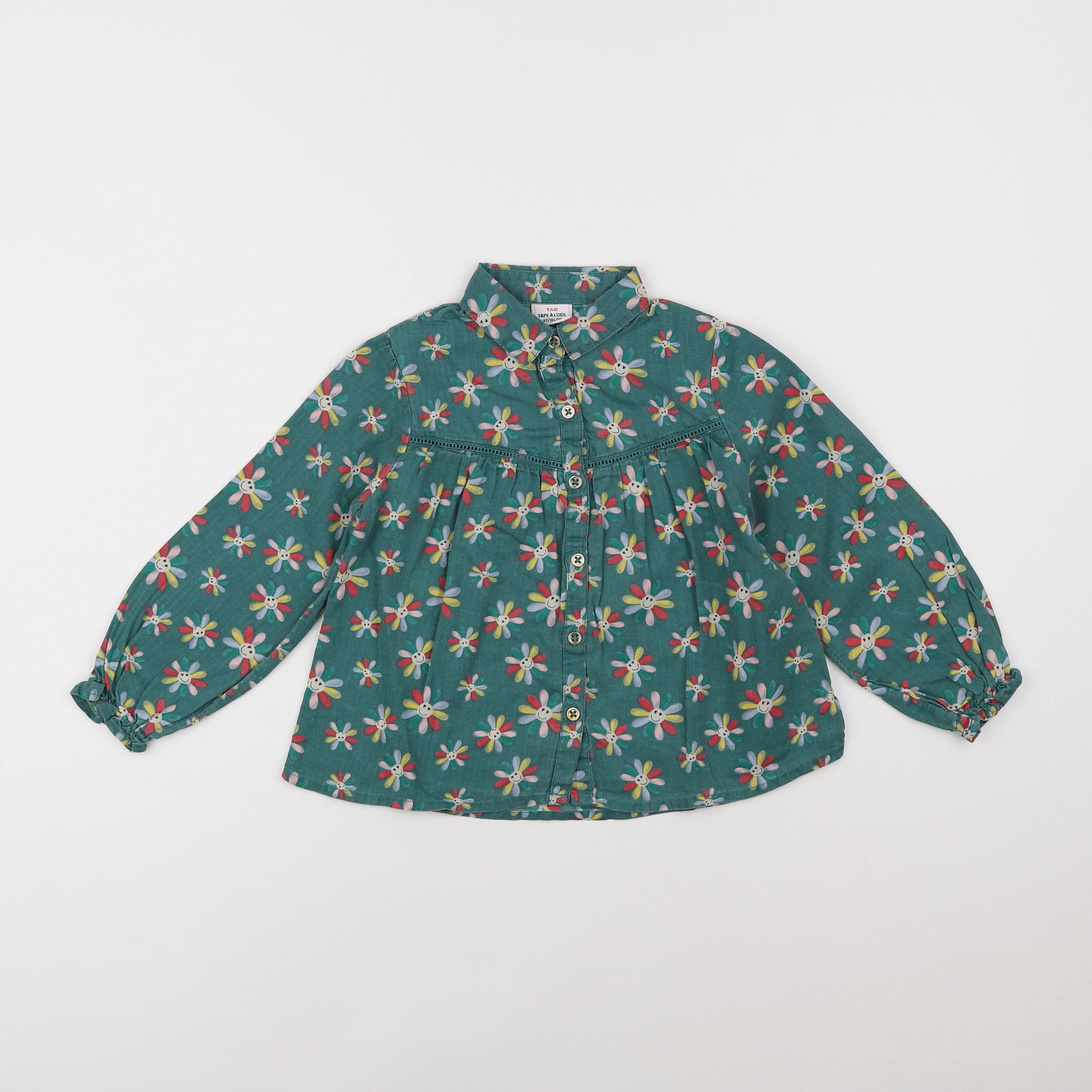 Tape à l'oeil - blouse vert - 4 ans