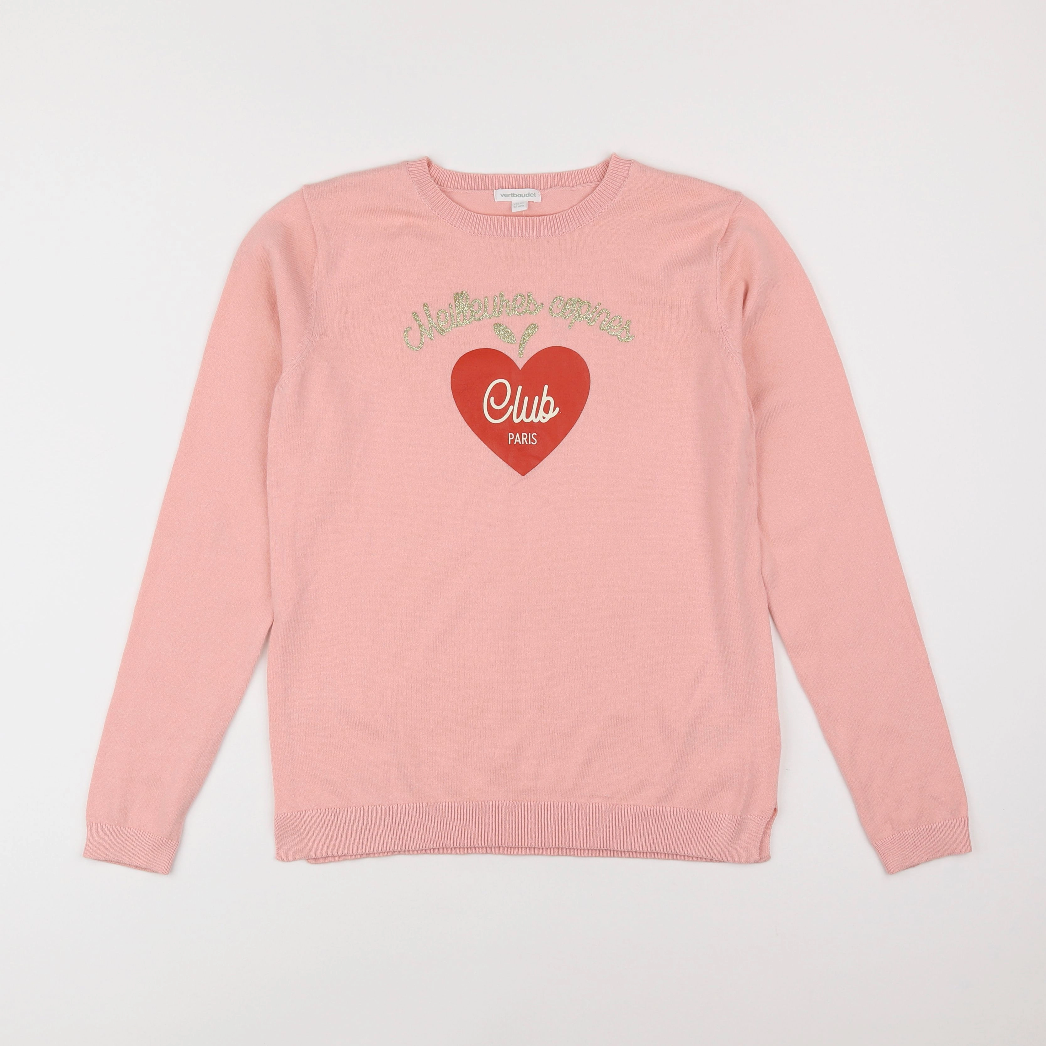 Vertbaudet - pull rose - 12 ans