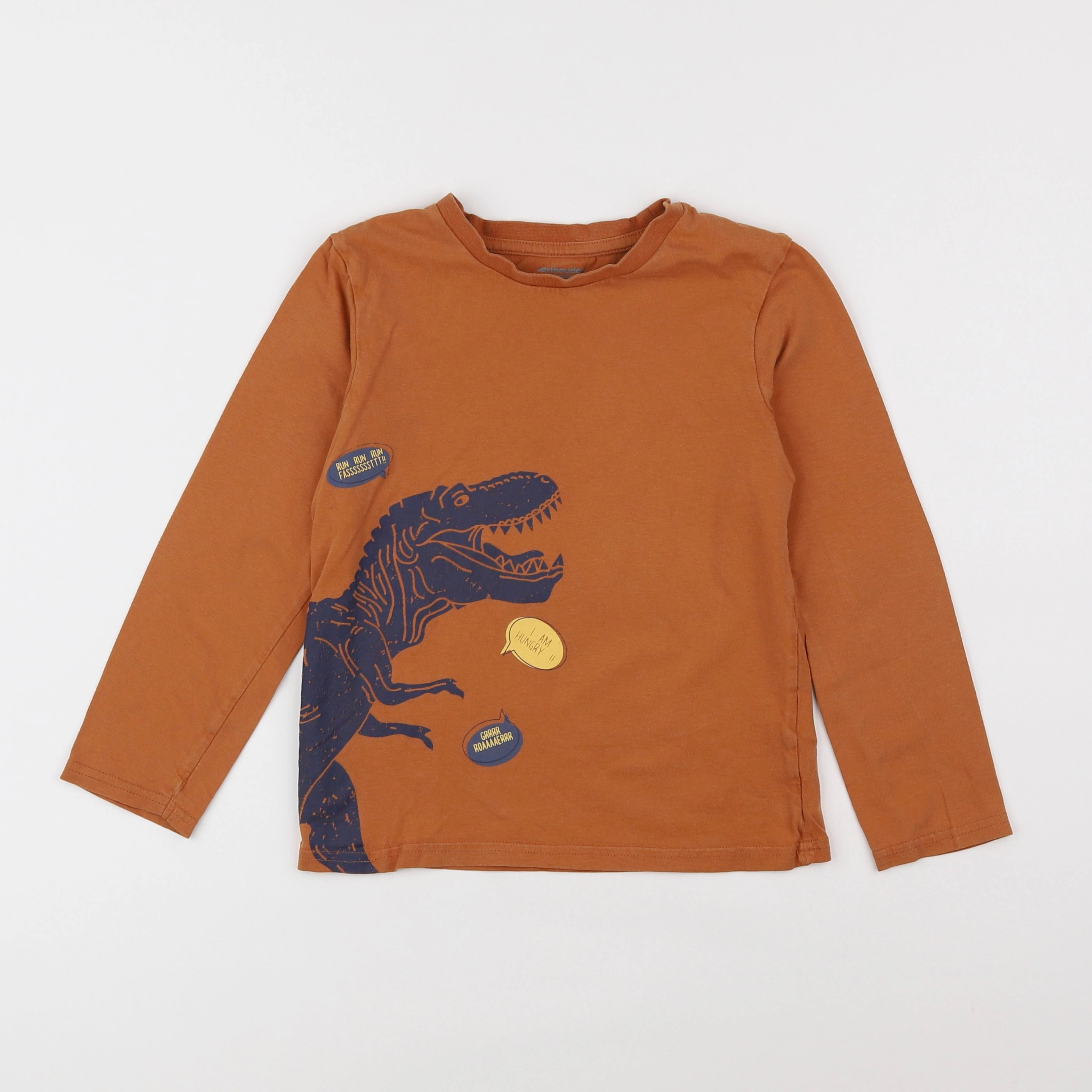 Vertbaudet - tee-shirt marron - 8 ans